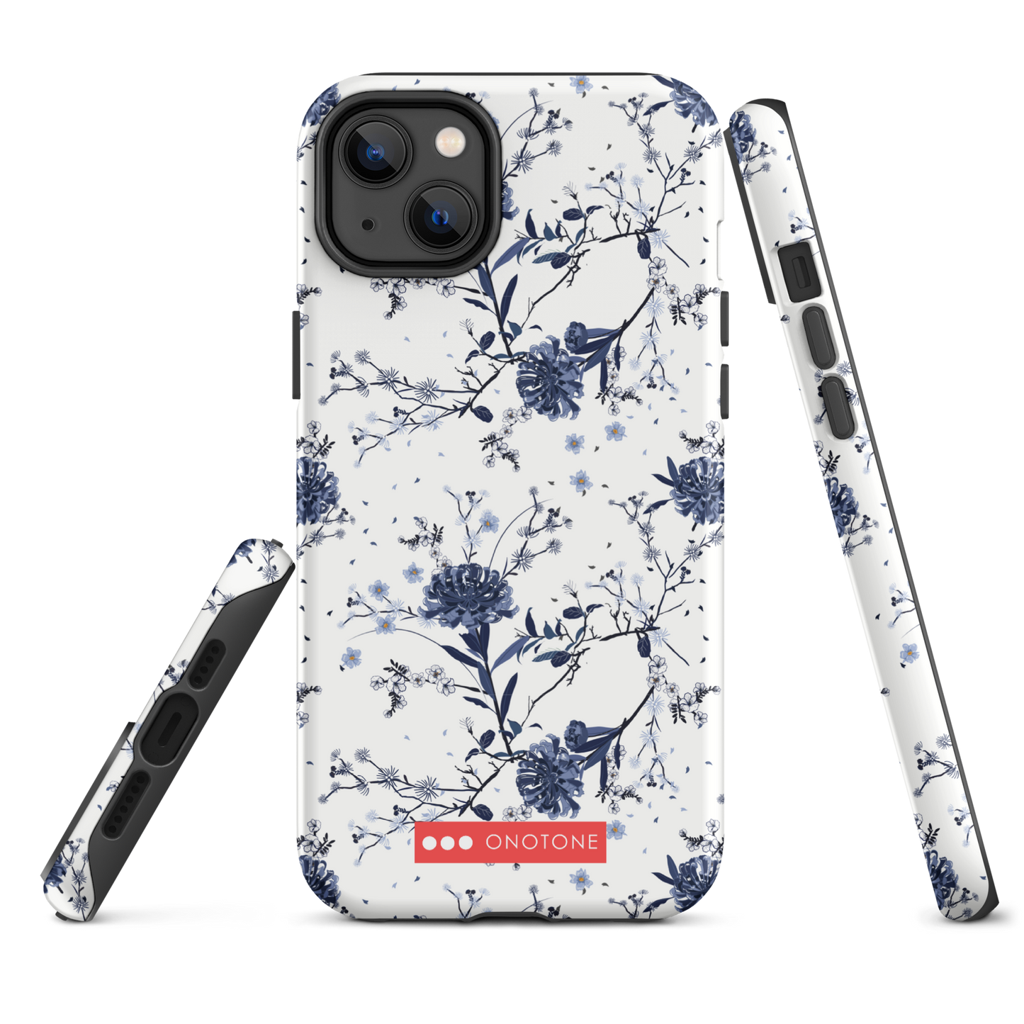 Japanese design indigo iPhone® Case with patterns