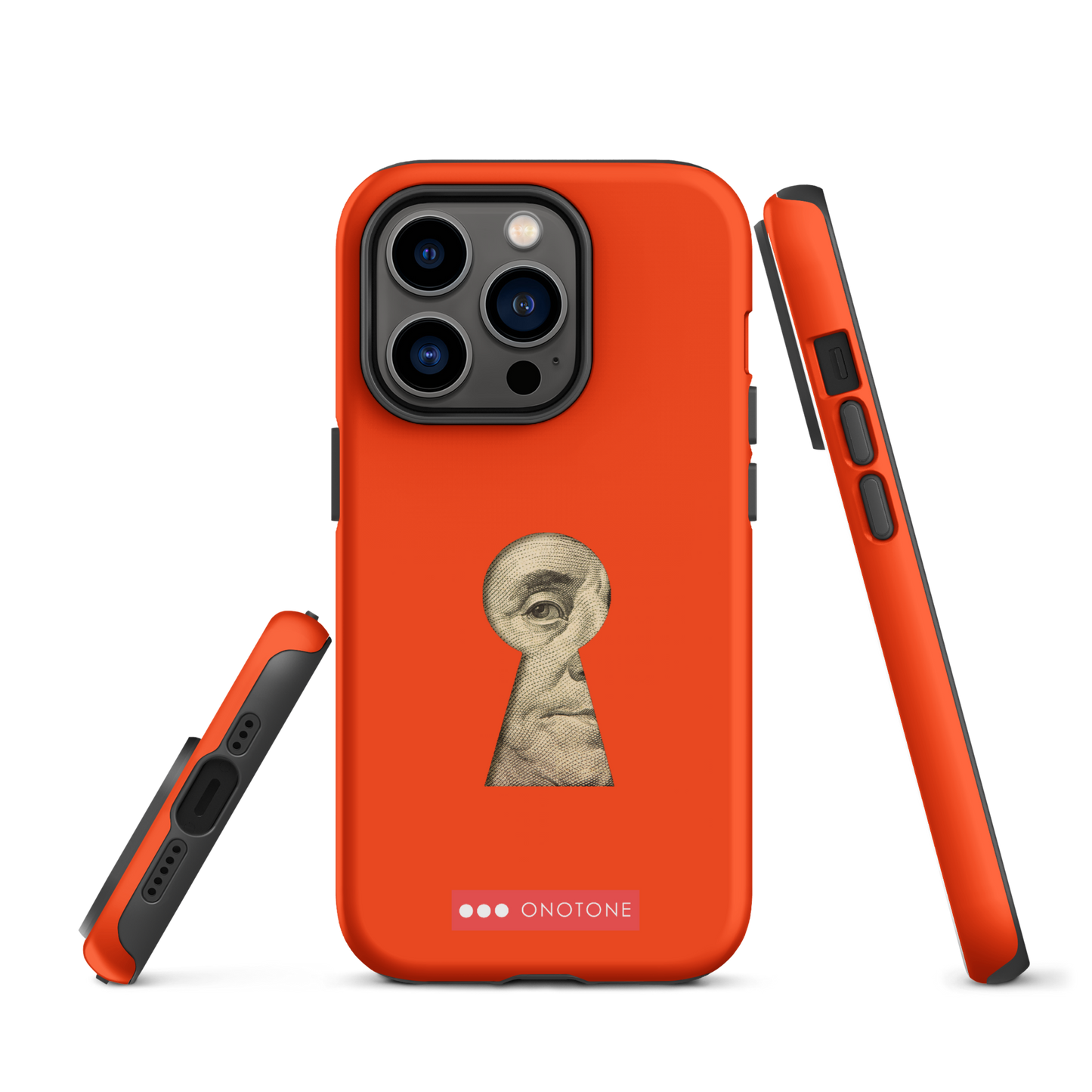 Dual Layer red modern iPhone® Case