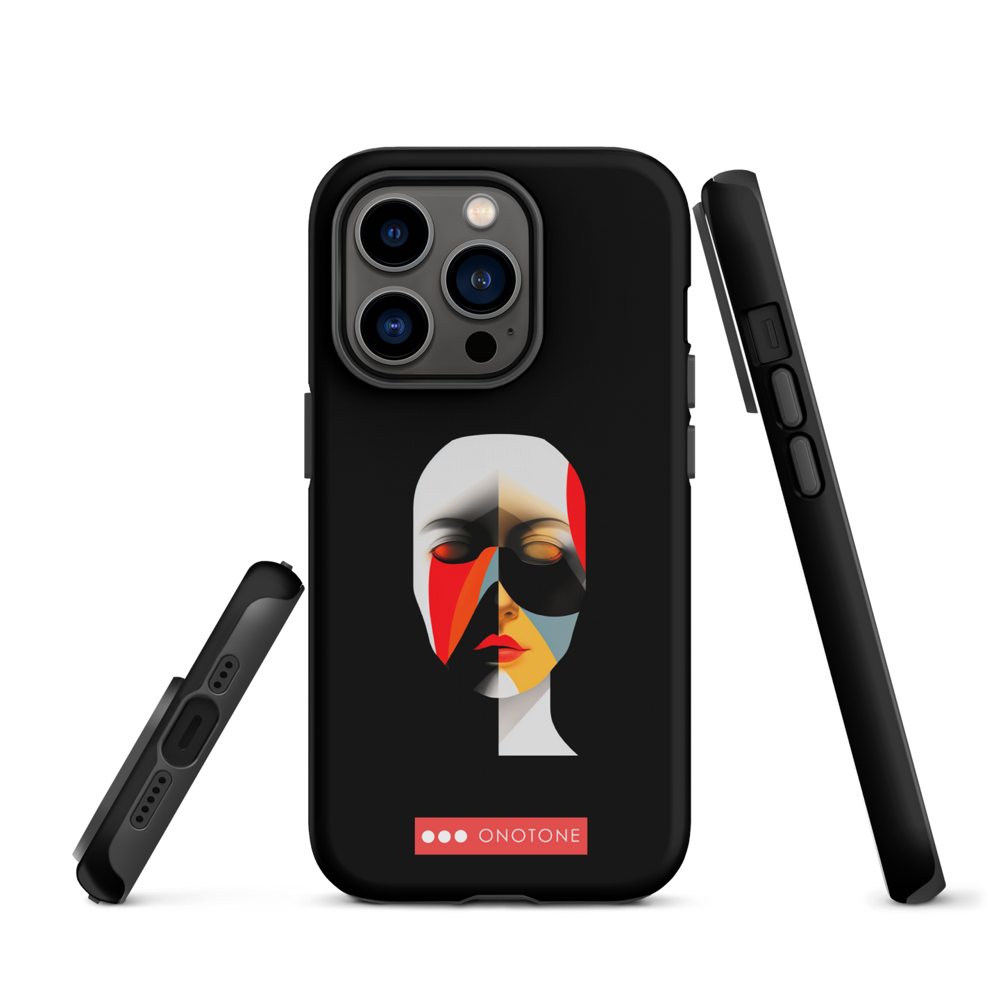 Dual Layer black modern iPhone® Case