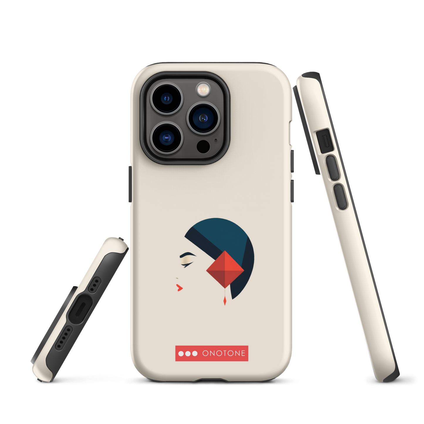 Dual Layer white modern iPhone® Case