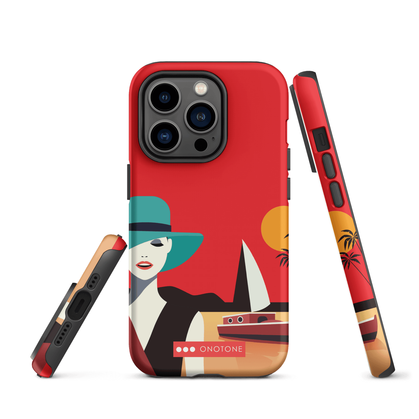 Dual Layer red modern iPhone® Case ( MD-1841)