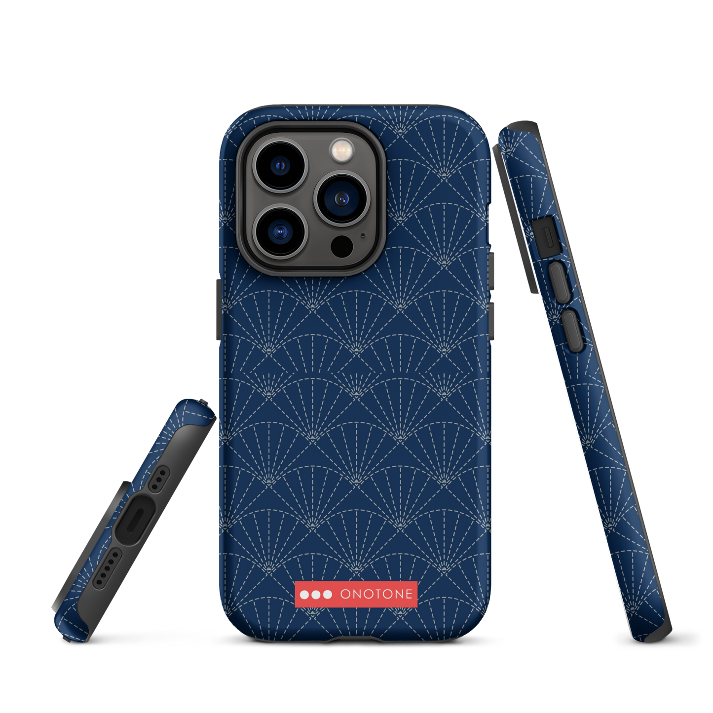 Japanese design indigo iPhone® Case with patterns
