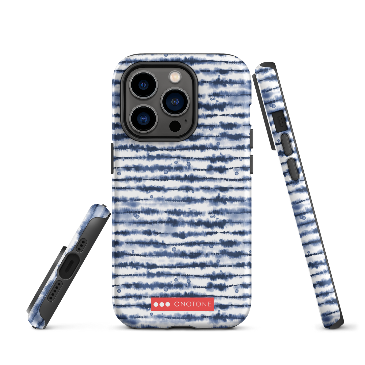Japanese design indigo iPhone® Case with hand drawn patterns