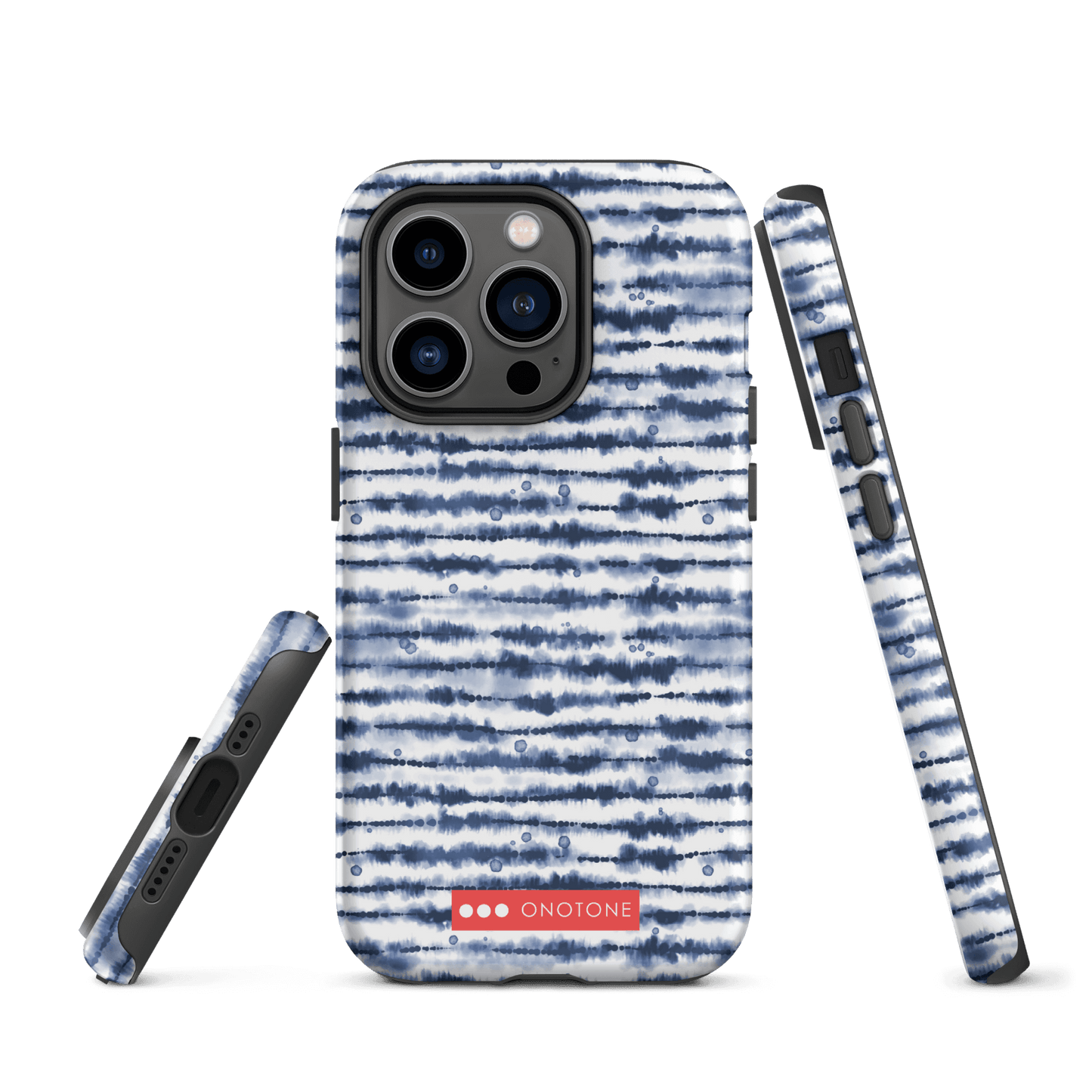 Japanese design indigo iPhone® Case with hand drawn patterns (IND-002)