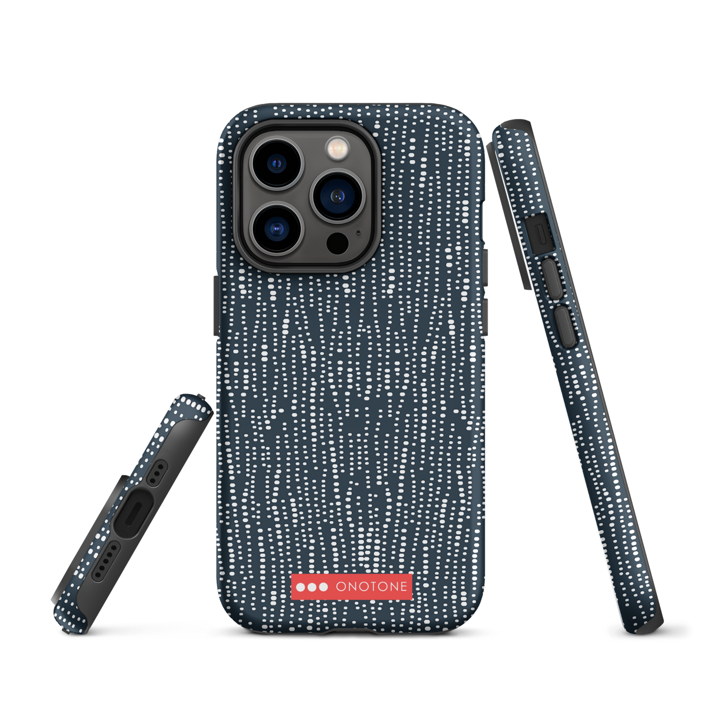 Japanese design indigo iPhone® Case with dotted patterns