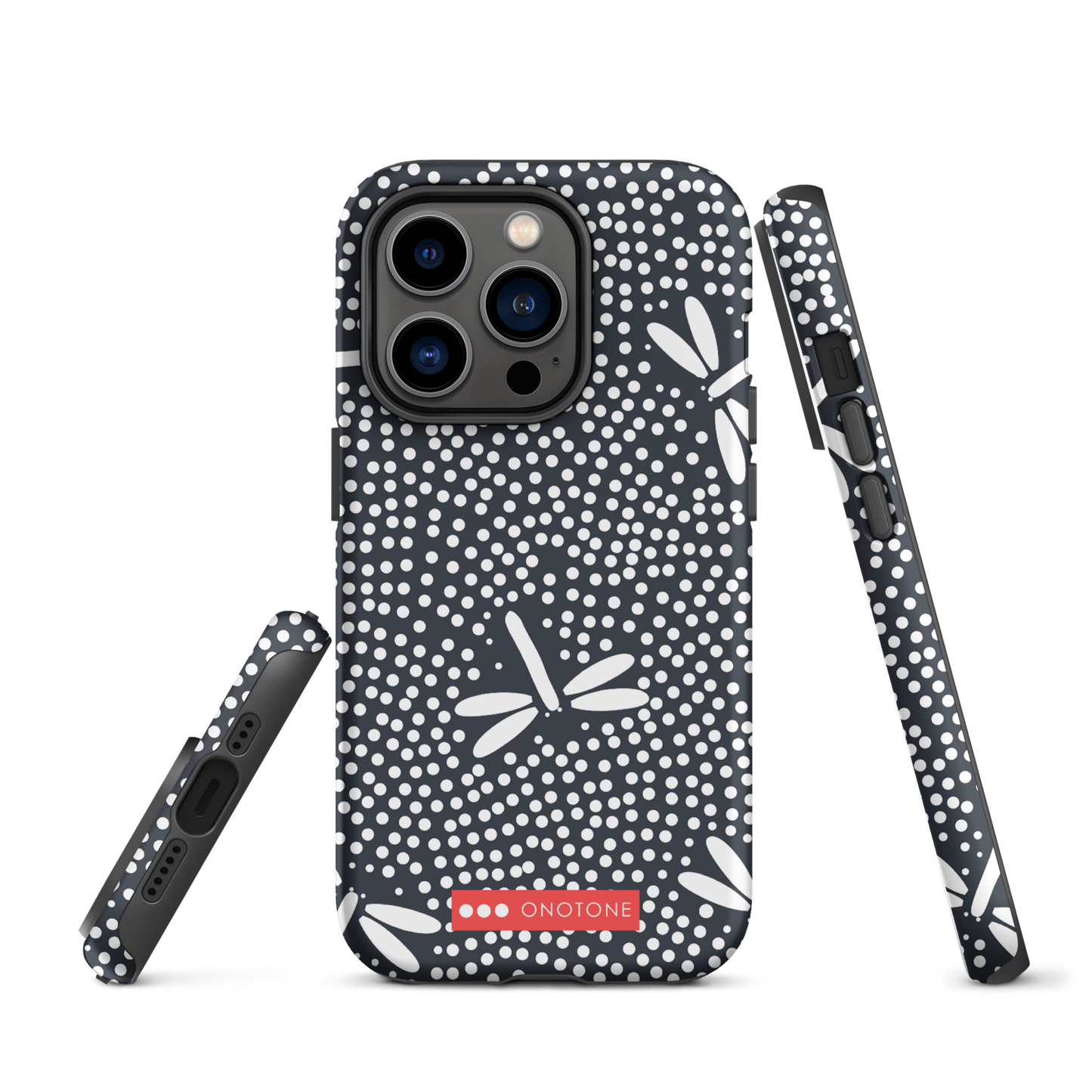 Japanese design indigo iPhone® Case with firefly patterns