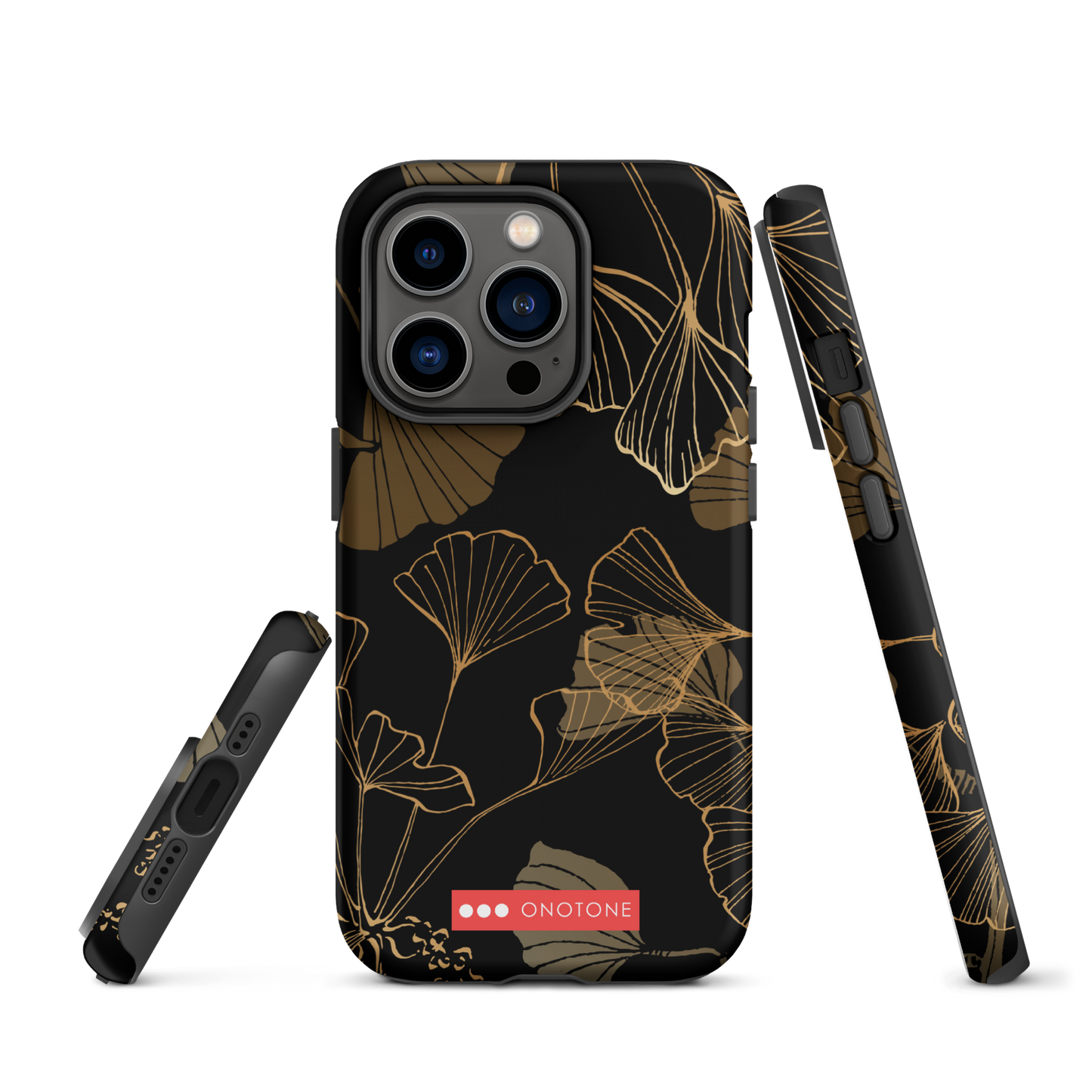 Japanese traditional design indigo iPhone® Case Ginkgo leaves