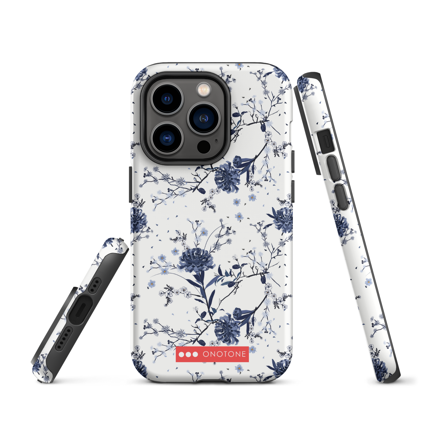 Japanese design indigo iPhone® Case with patterns