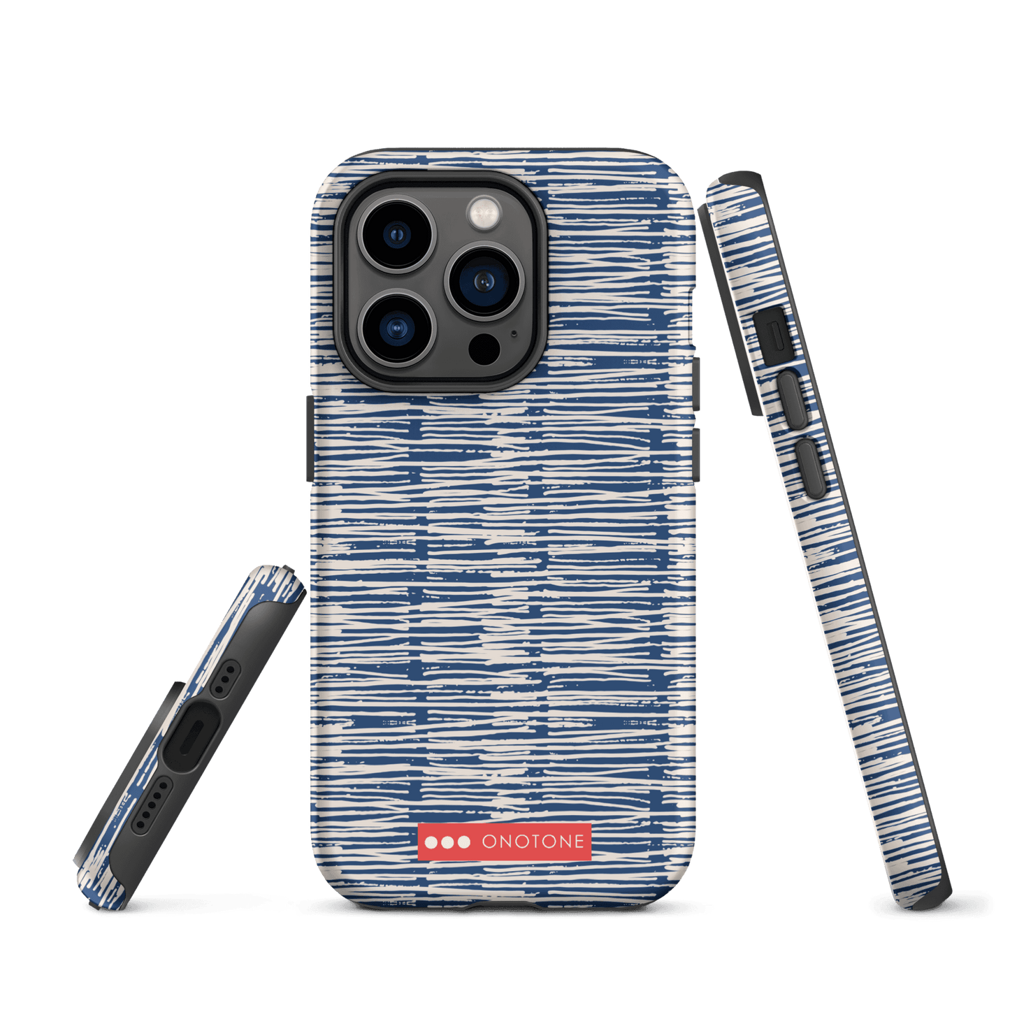 Japanese design indigo iPhone® Case with blue patterns (IND-032)