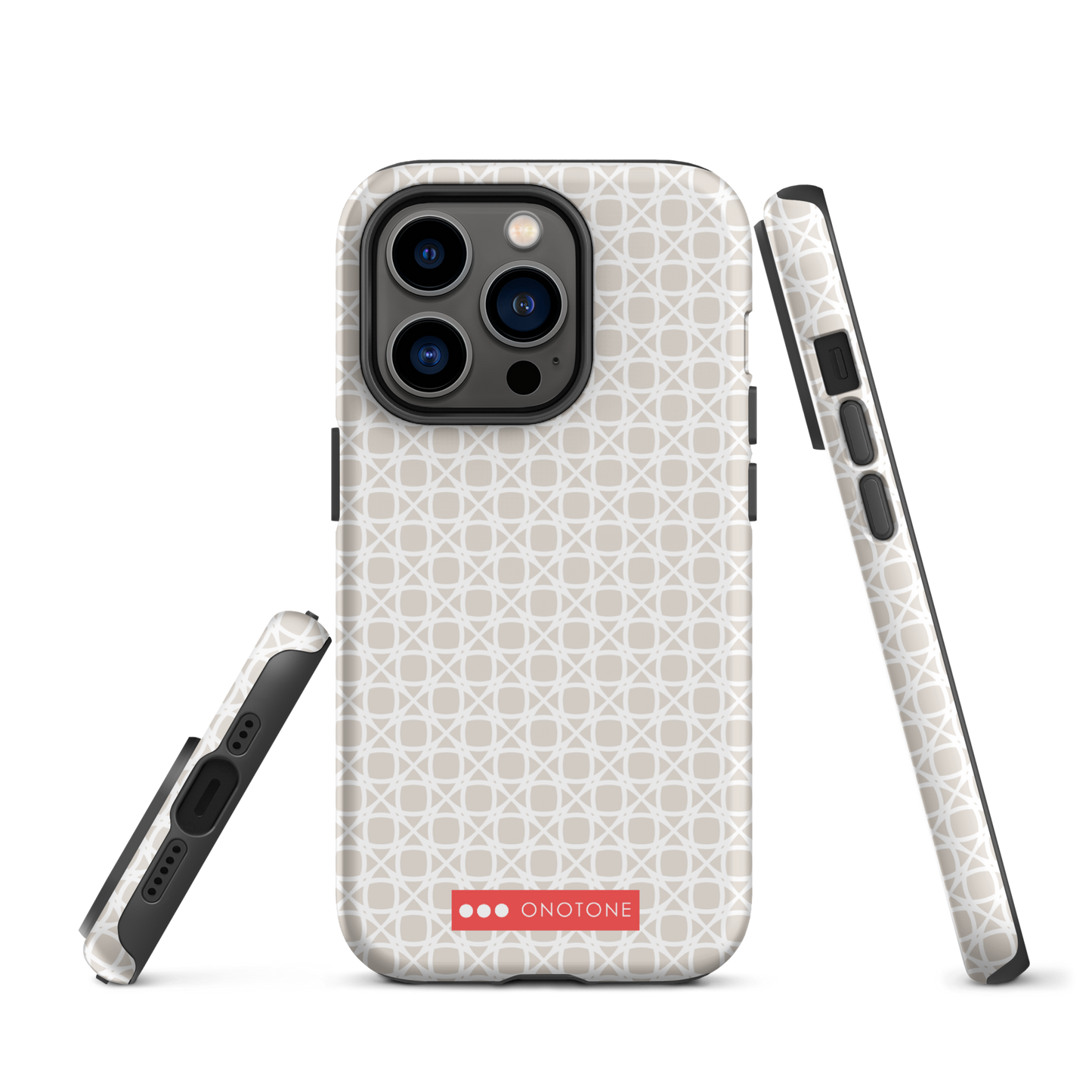 Japanese design indigo iPhone® Case with gray patterns