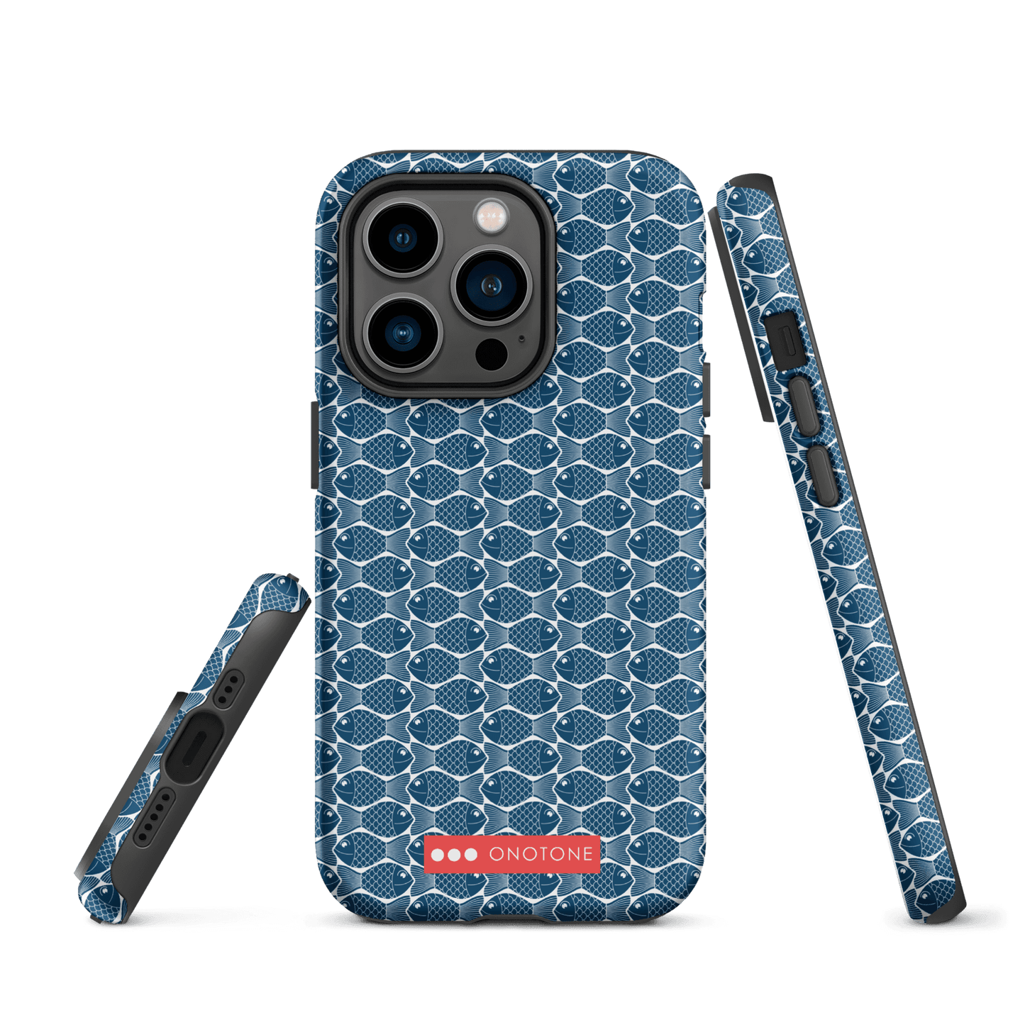 Japanese iPhone® Case with traditional Indigo fish patterns (IND-048)