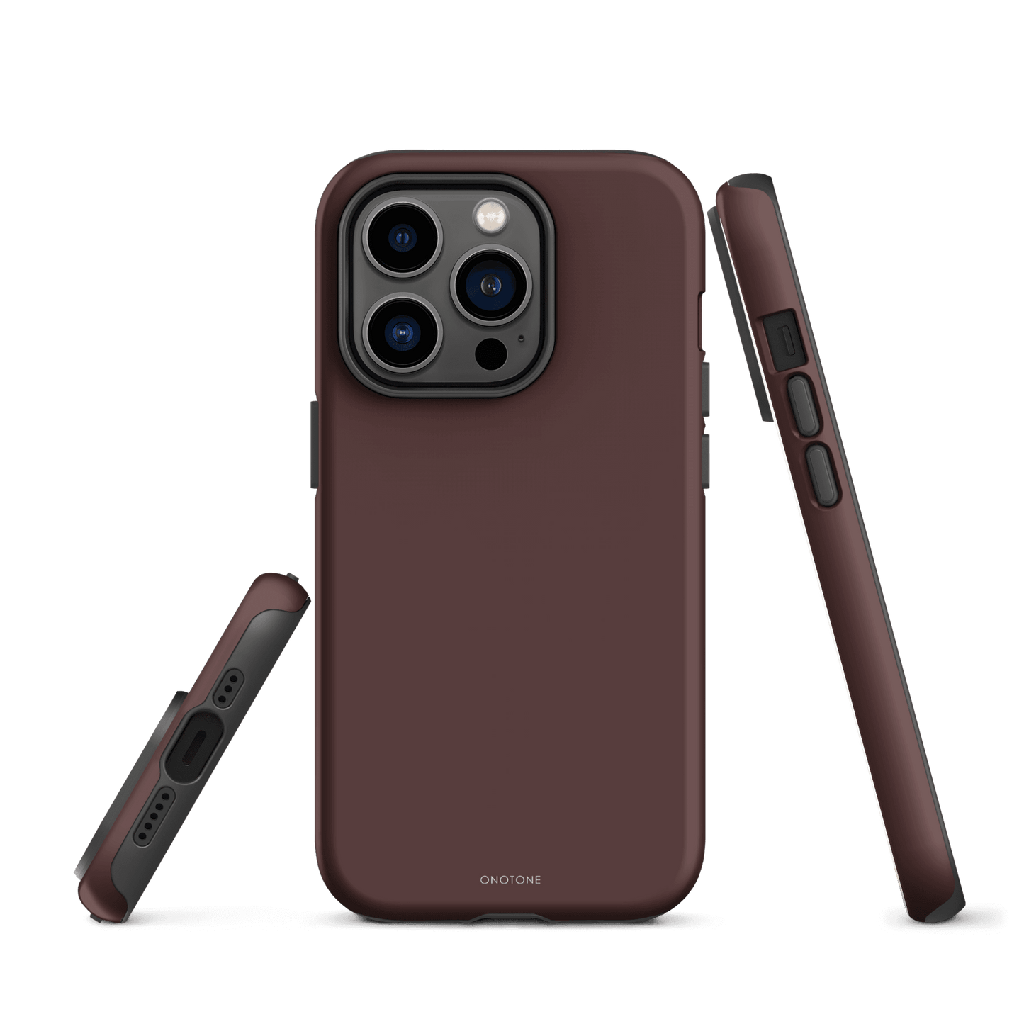 GRAY MINIMALIST IPHONE® CASE - PANTONE® BITTER CHOCOLATE