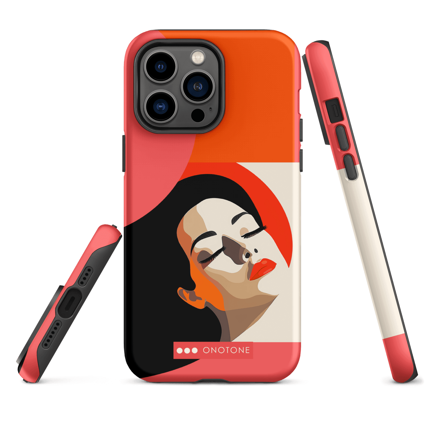Dual Layer orange modern iPhone® Case ( MD-3857)
