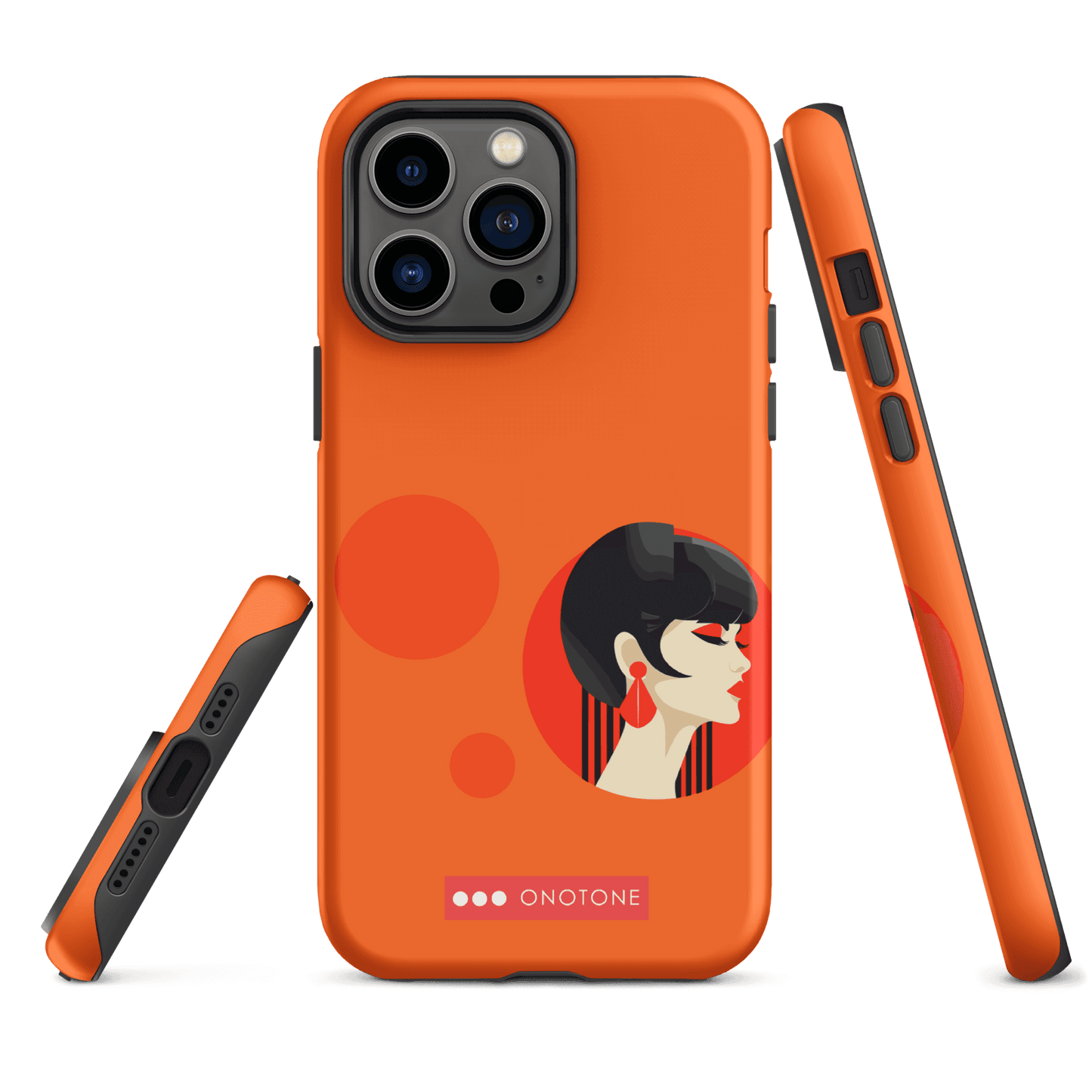 Dual Layer orange modern iPhone® Case ( MD-3801)