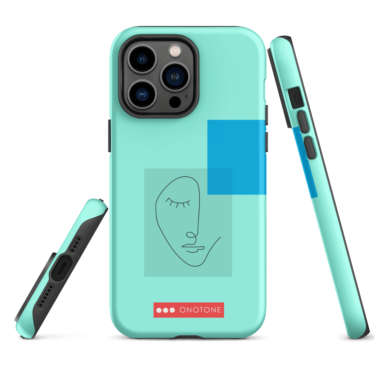 Dual Layer blue modern iPhone® Case ( MD-3745)