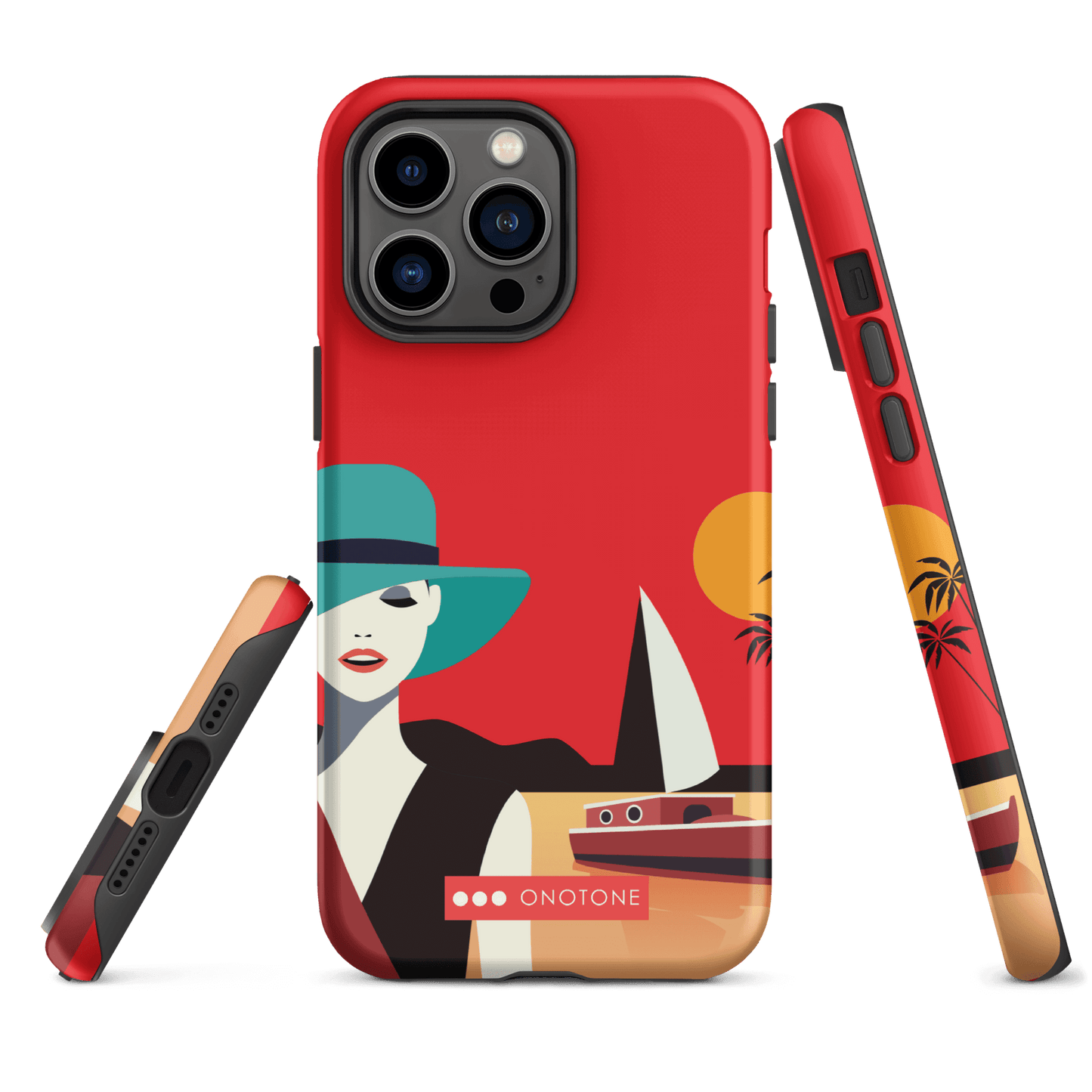 Dual Layer red modern iPhone® Case ( MD-1841)