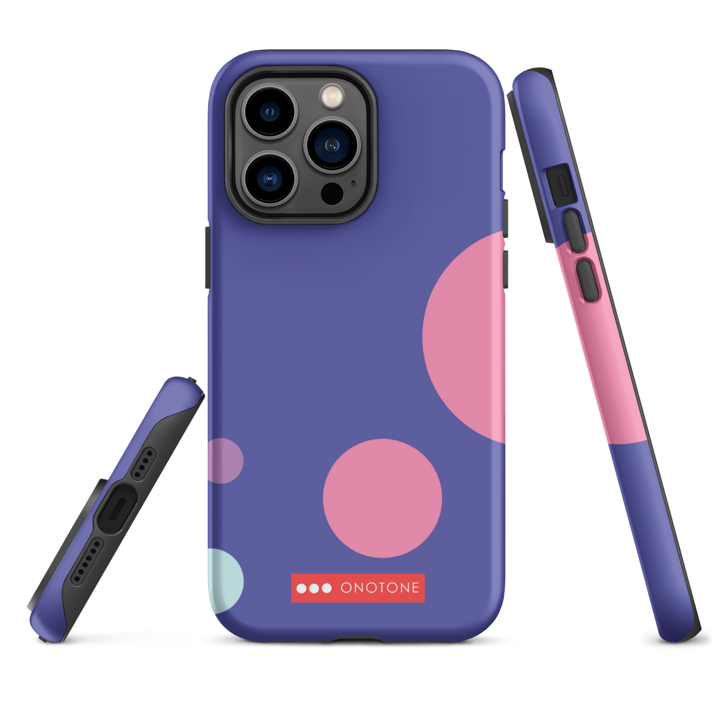 Dual Layer purple modern iPhone® Case