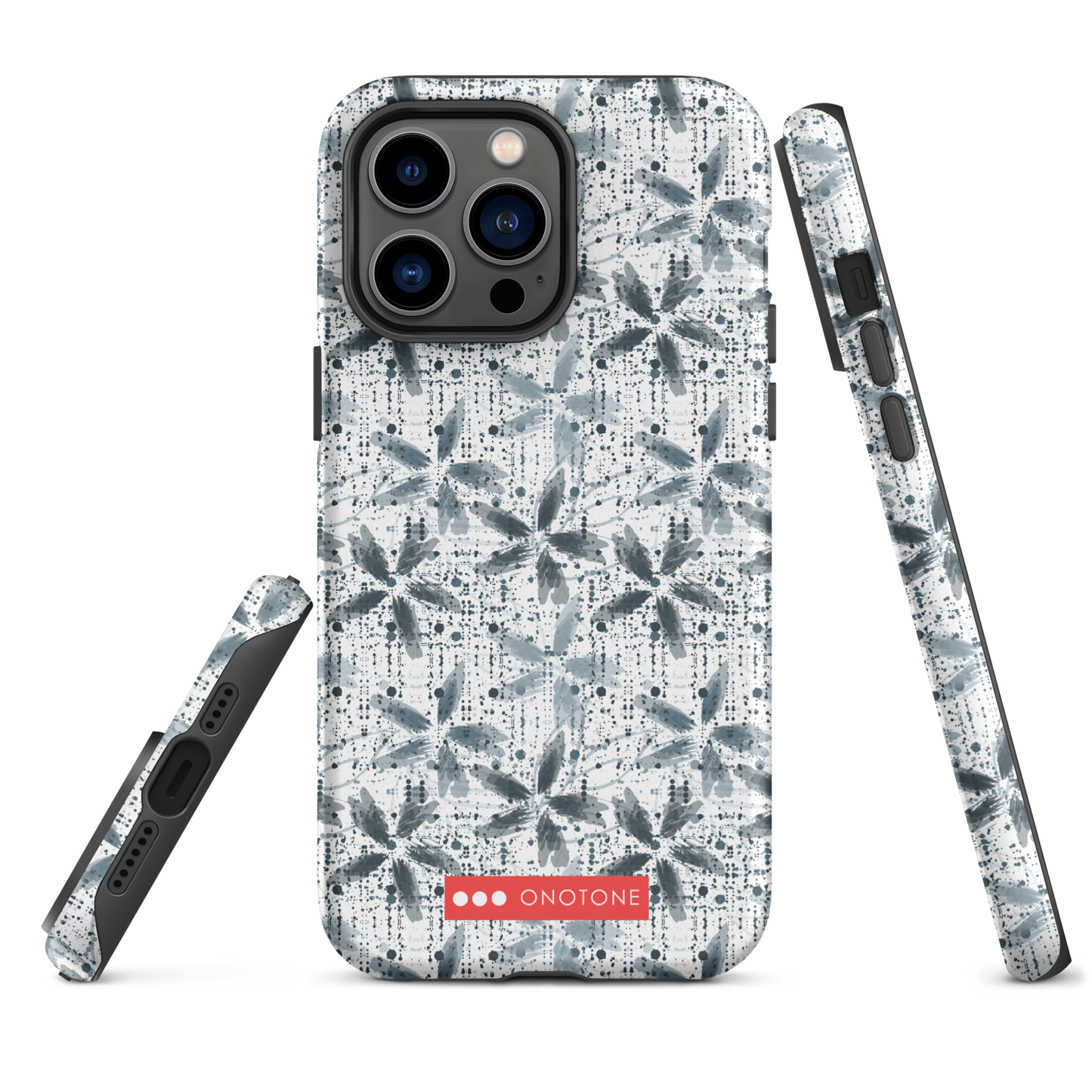Japanese design indigo iPhone® Case with floral designs