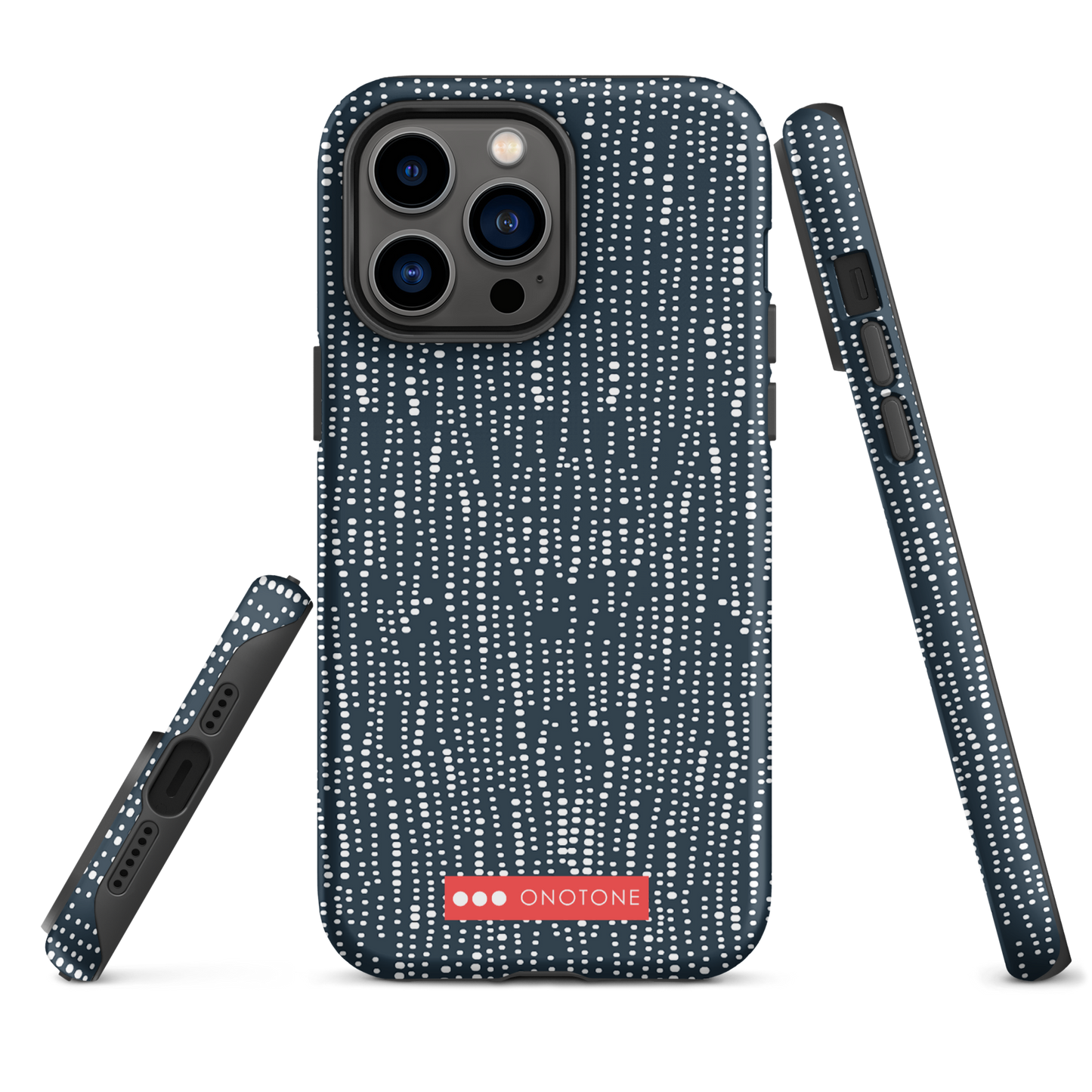 Japanese design indigo iPhone® Case with dotted patterns