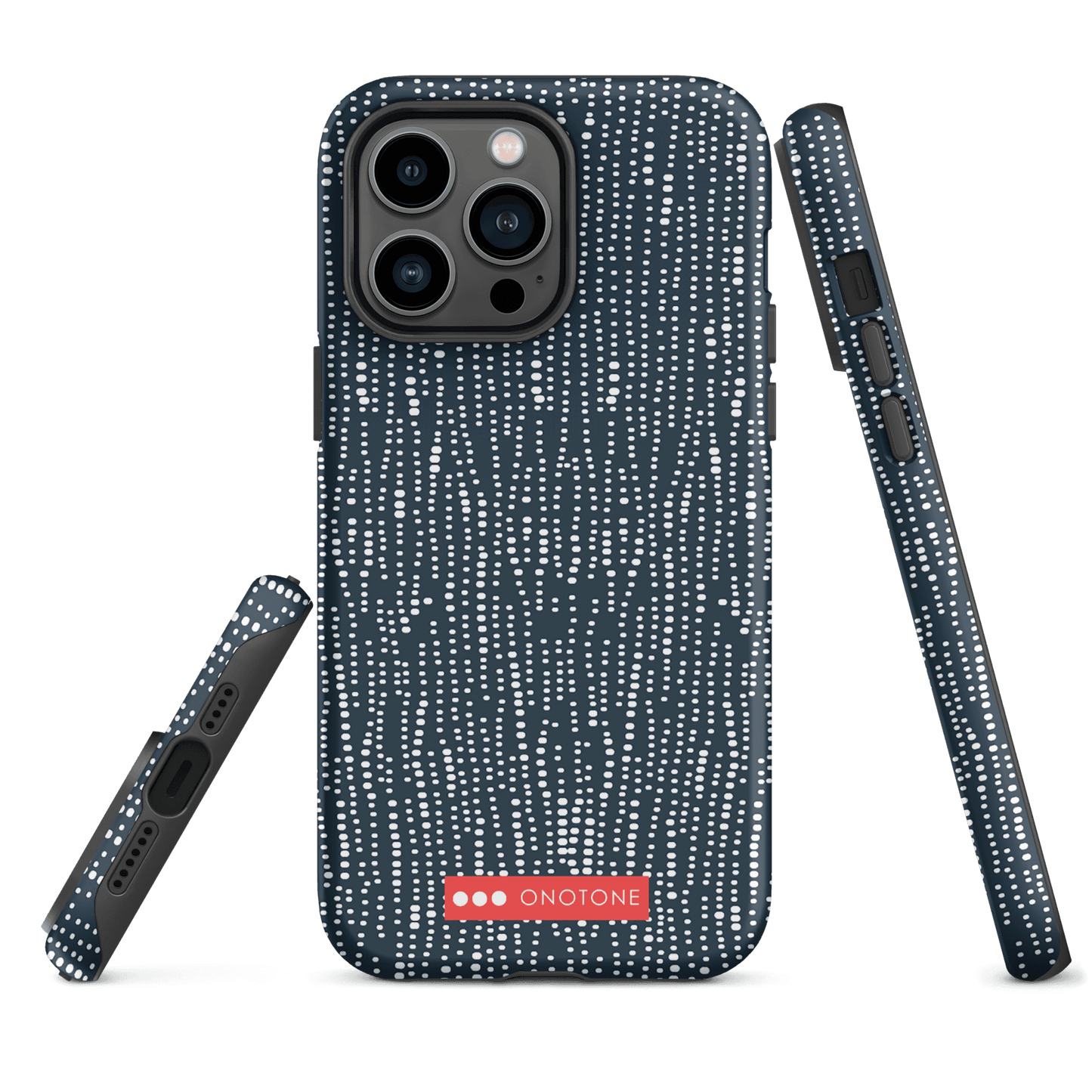 Japanese design indigo iPhone® Case with dotted patterns (IND-009)