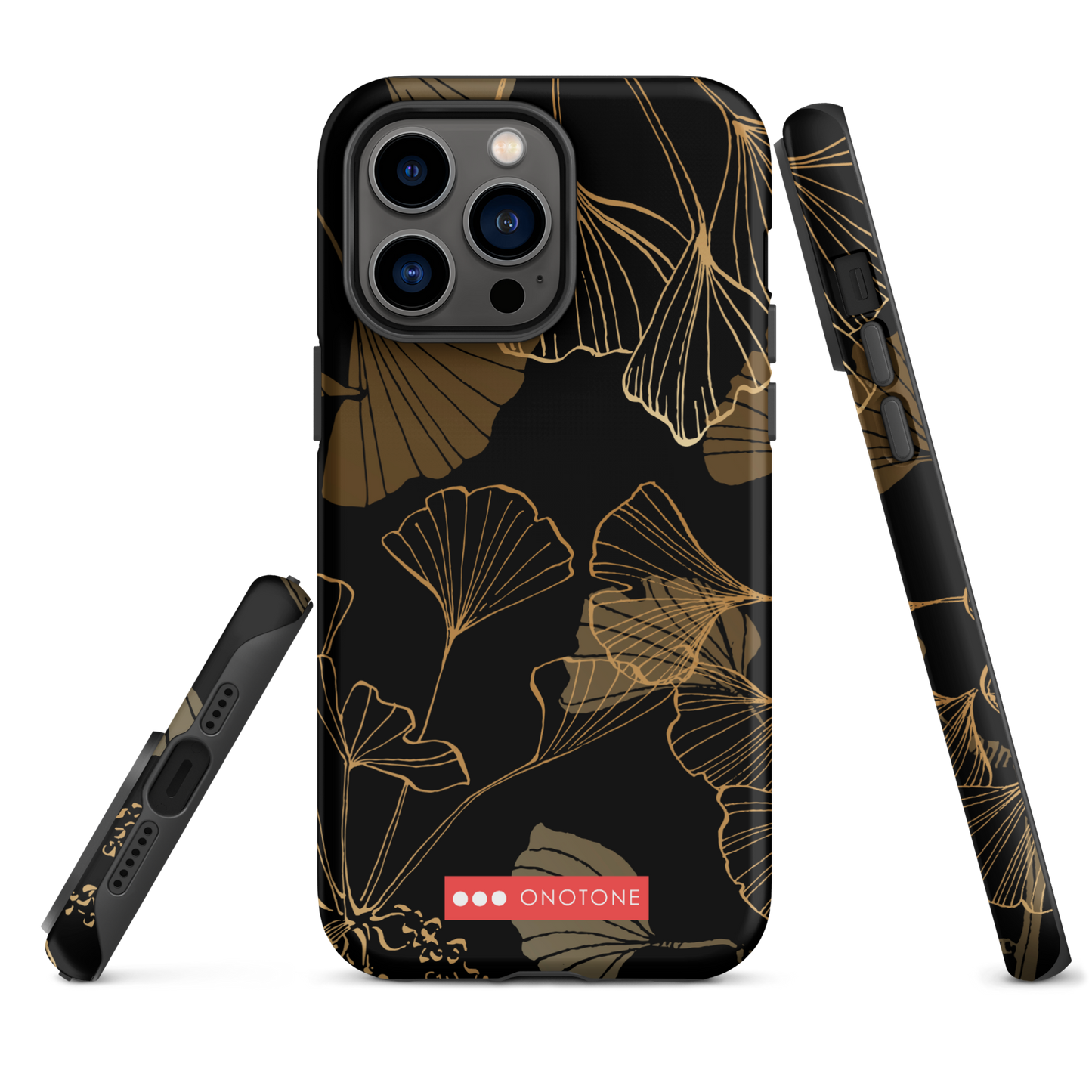 Japanese traditional design indigo iPhone® Case Ginkgo leaves