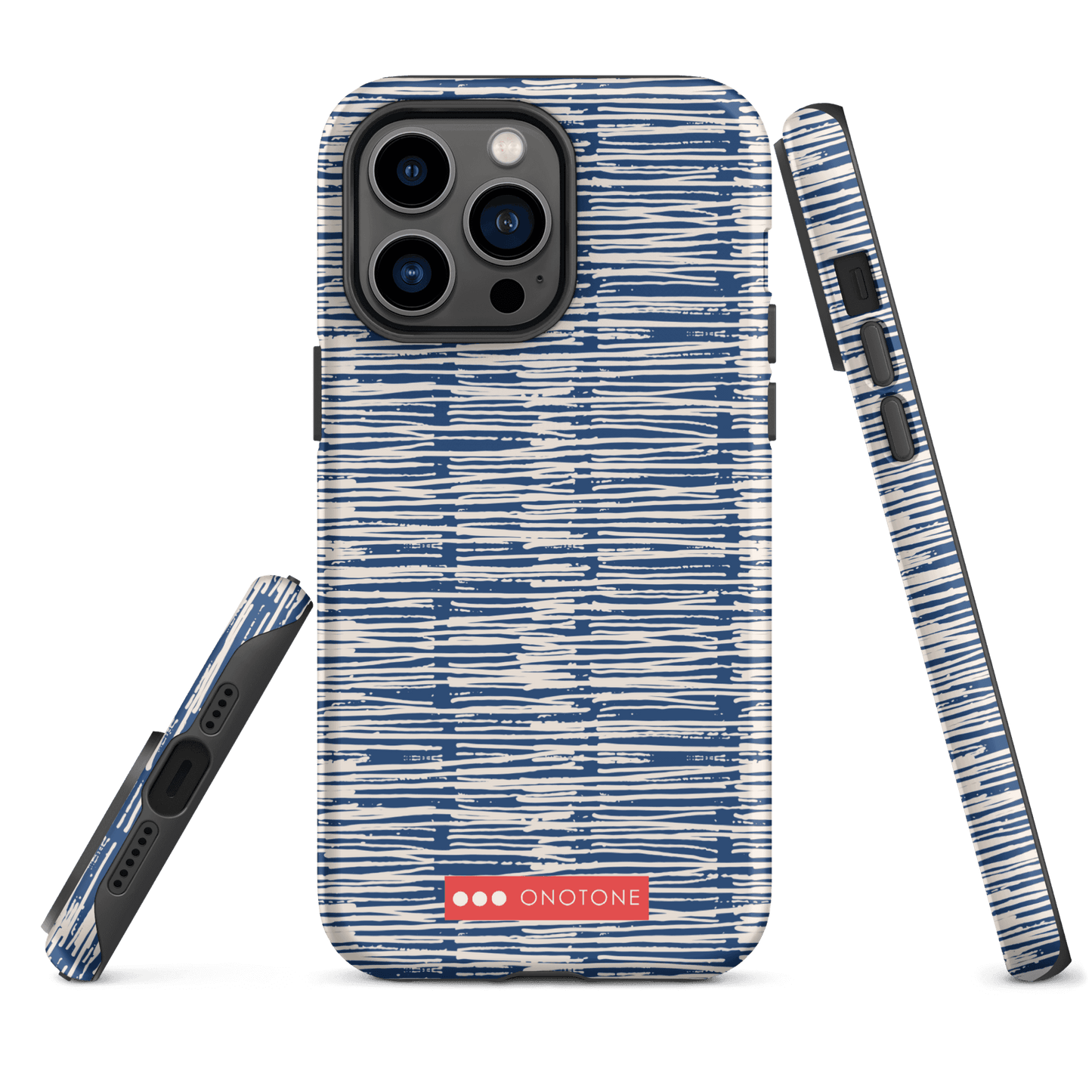 Japanese design indigo iPhone® Case with blue patterns (IND-032)
