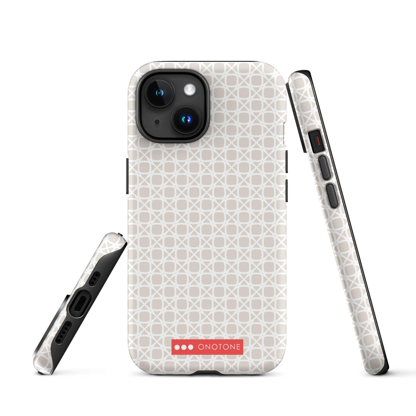 Japanese design indigo iPhone® Case with gray patterns