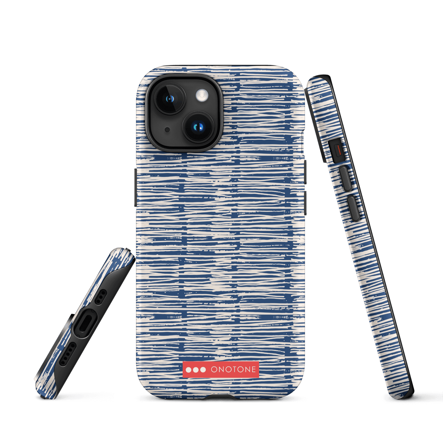 Japanese design indigo iPhone® Case with blue patterns (IND-032)
