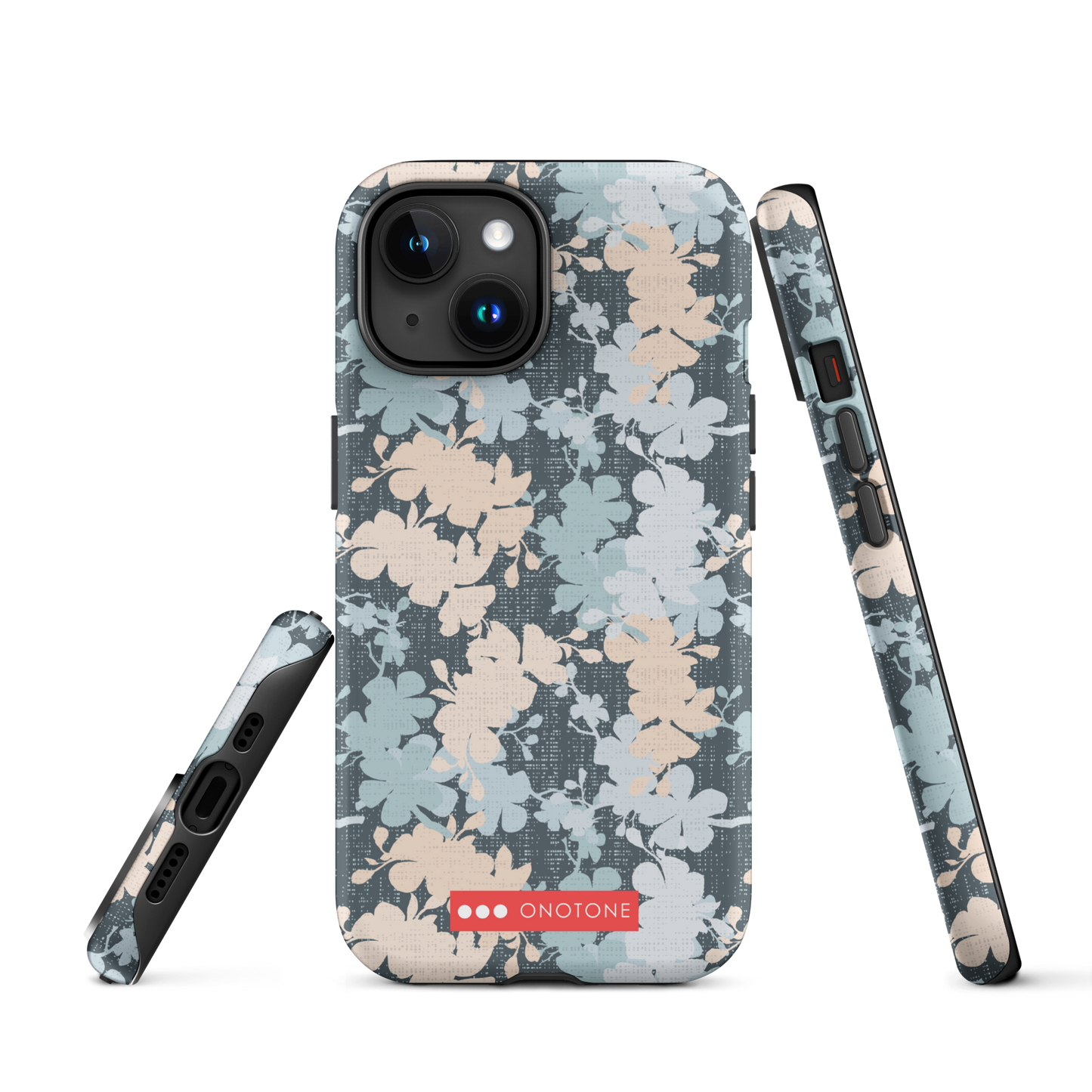 Japanese design indigo iPhone® Case with sakura flower patterns