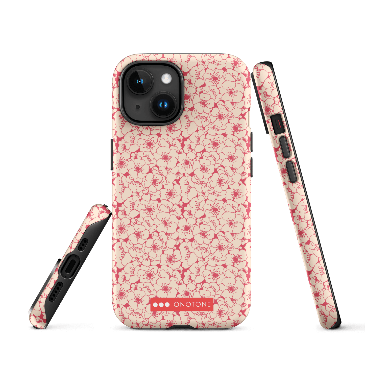 Japanese design indigo iPhone® Case with sakura patterns (IND-012)