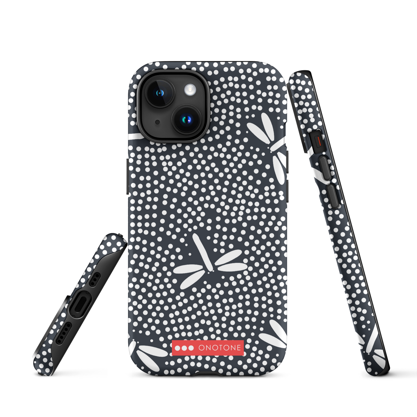 Japanese design indigo iPhone® Case with firefly patterns