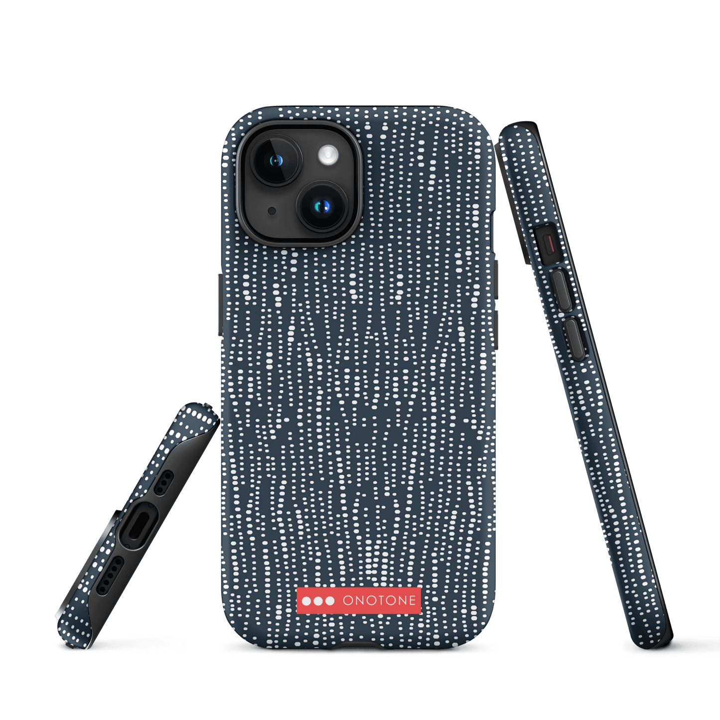 Japanese design indigo iPhone® Case with dotted patterns (IND-009)