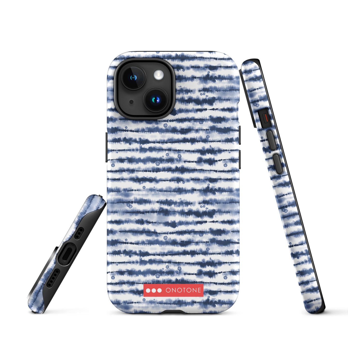 Japanese design indigo iPhone® Case with hand drawn patterns