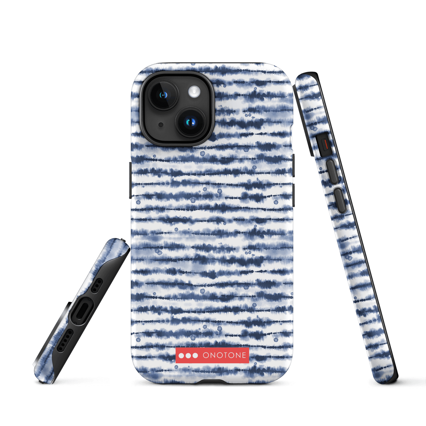 Japanese design indigo iPhone® Case with hand drawn patterns (IND-002)