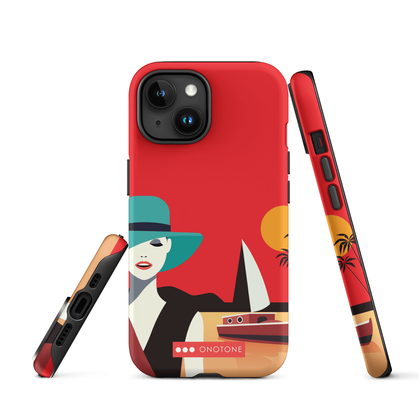 Dual Layer red modern iPhone® Case ( MD-1841)