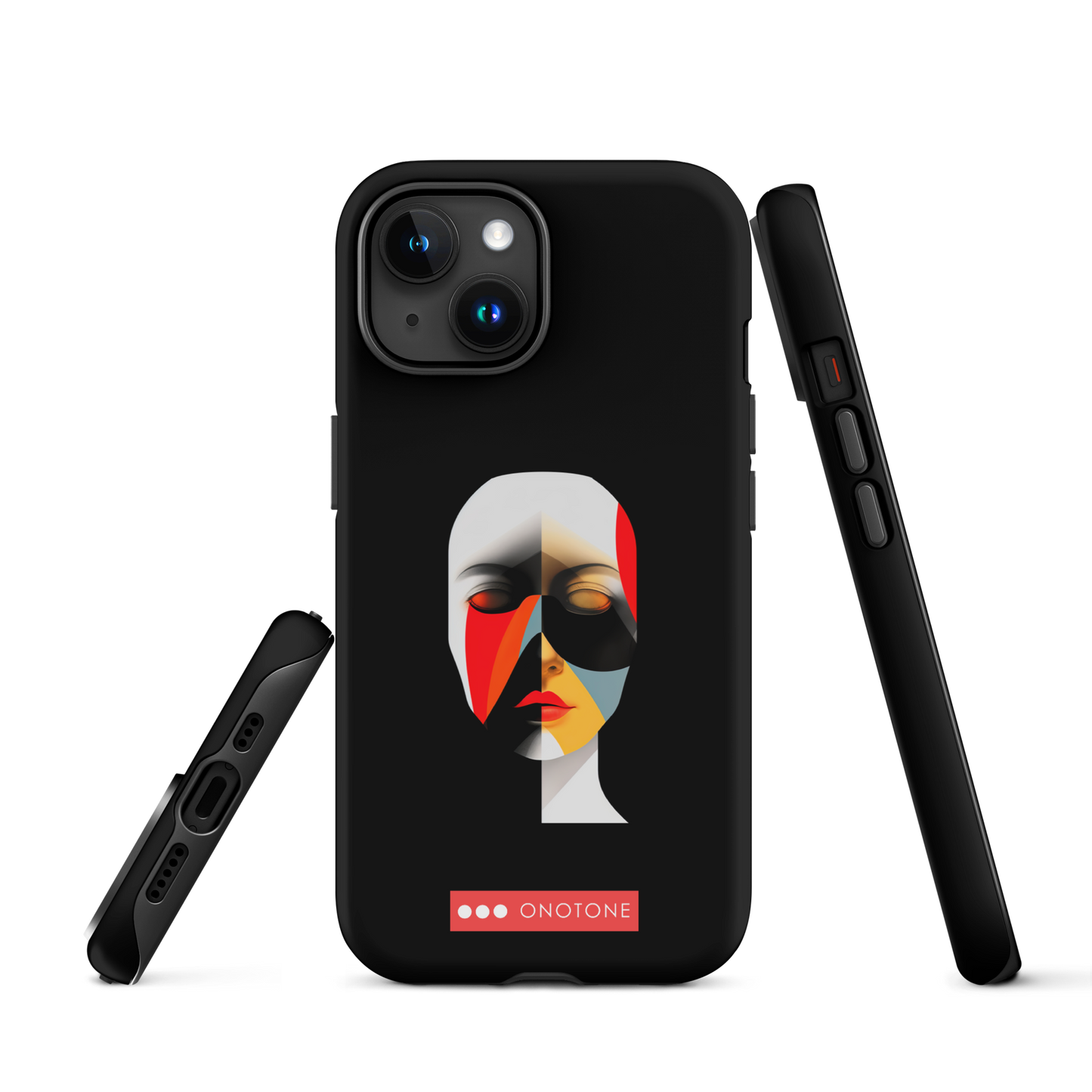 Dual Layer black modern iPhone® Case
