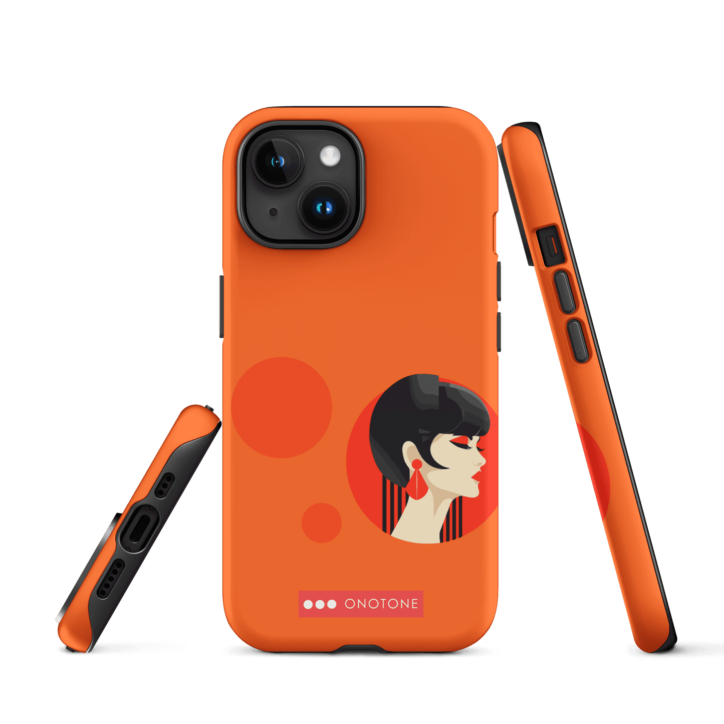 Dual Layer orange modern iPhone® Case ( MD-3801)