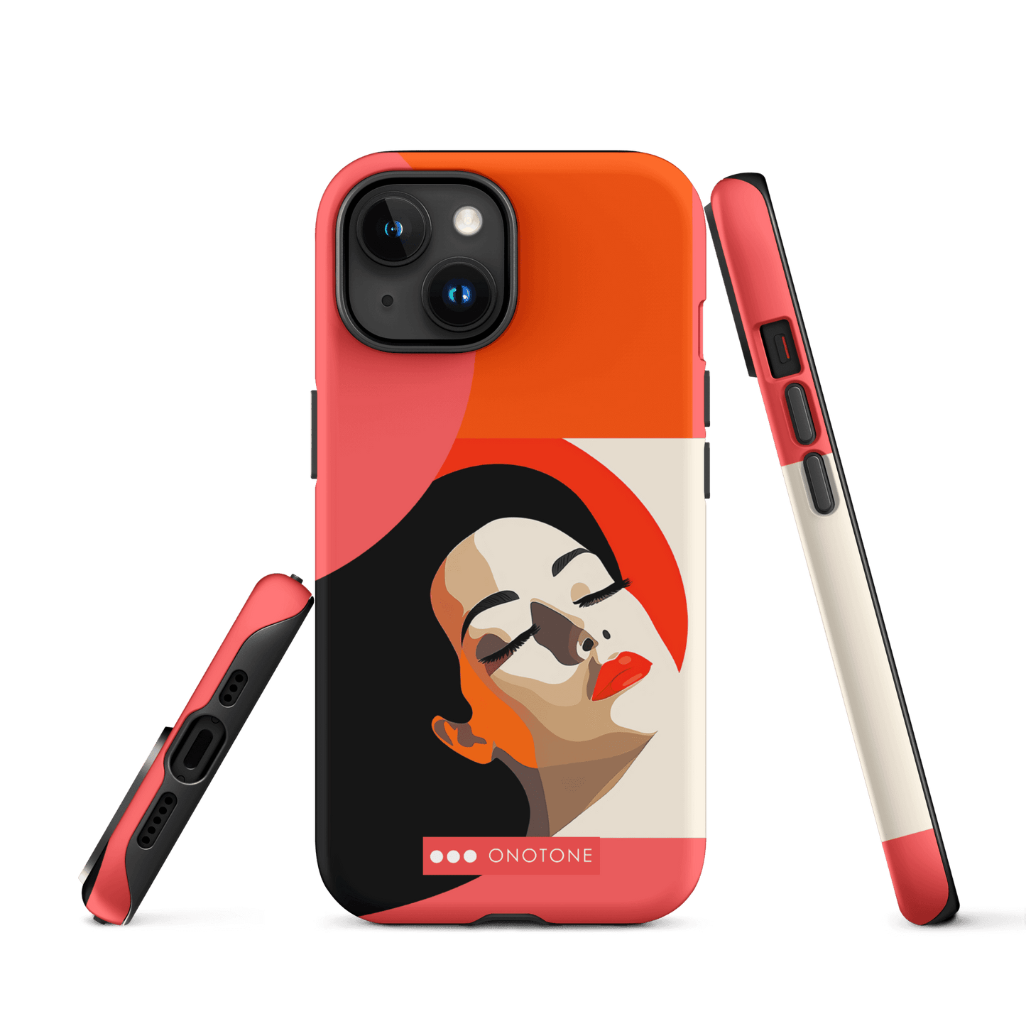 Dual Layer orange modern iPhone® Case ( MD-3857)