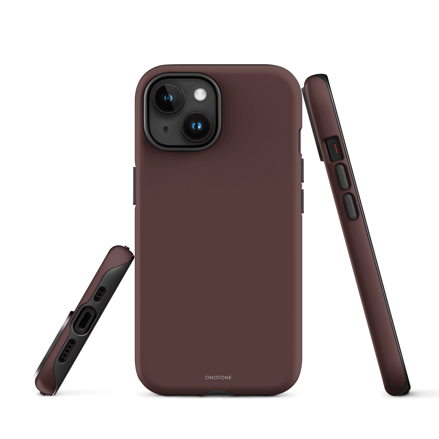 GRAY MINIMALIST IPHONE® CASE - PANTONE® BITTER CHOCOLATE