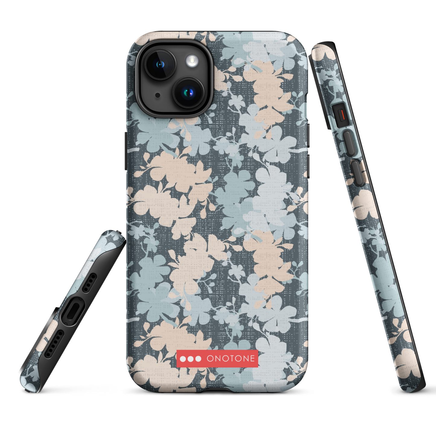 Japanese design indigo iPhone® Case with sakura flower patterns