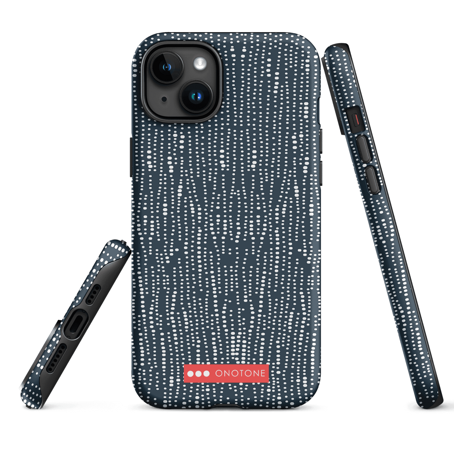 Japanese design indigo iPhone® Case with dotted patterns (IND-009)