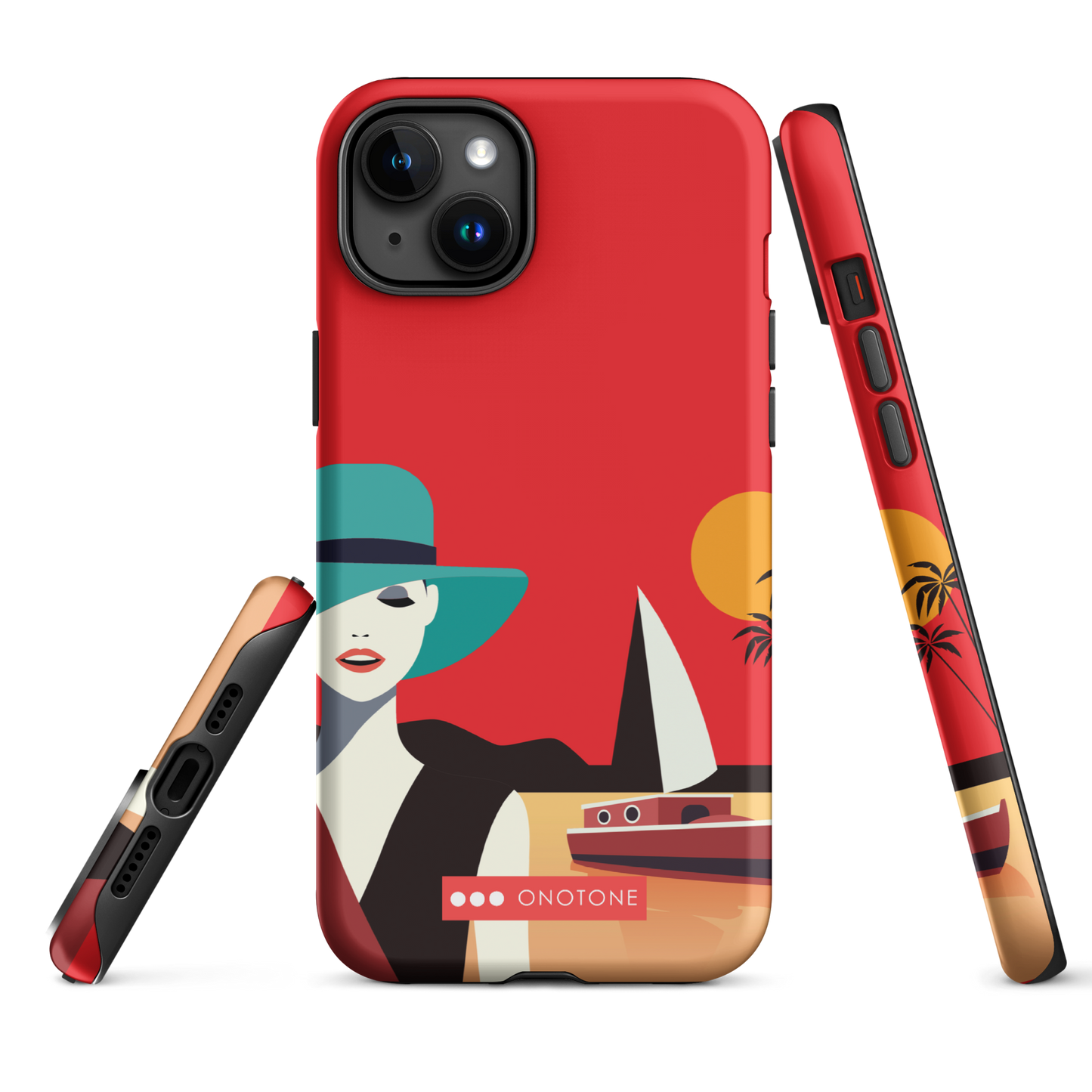 Dual Layer red modern iPhone® Case ( MD-1841)