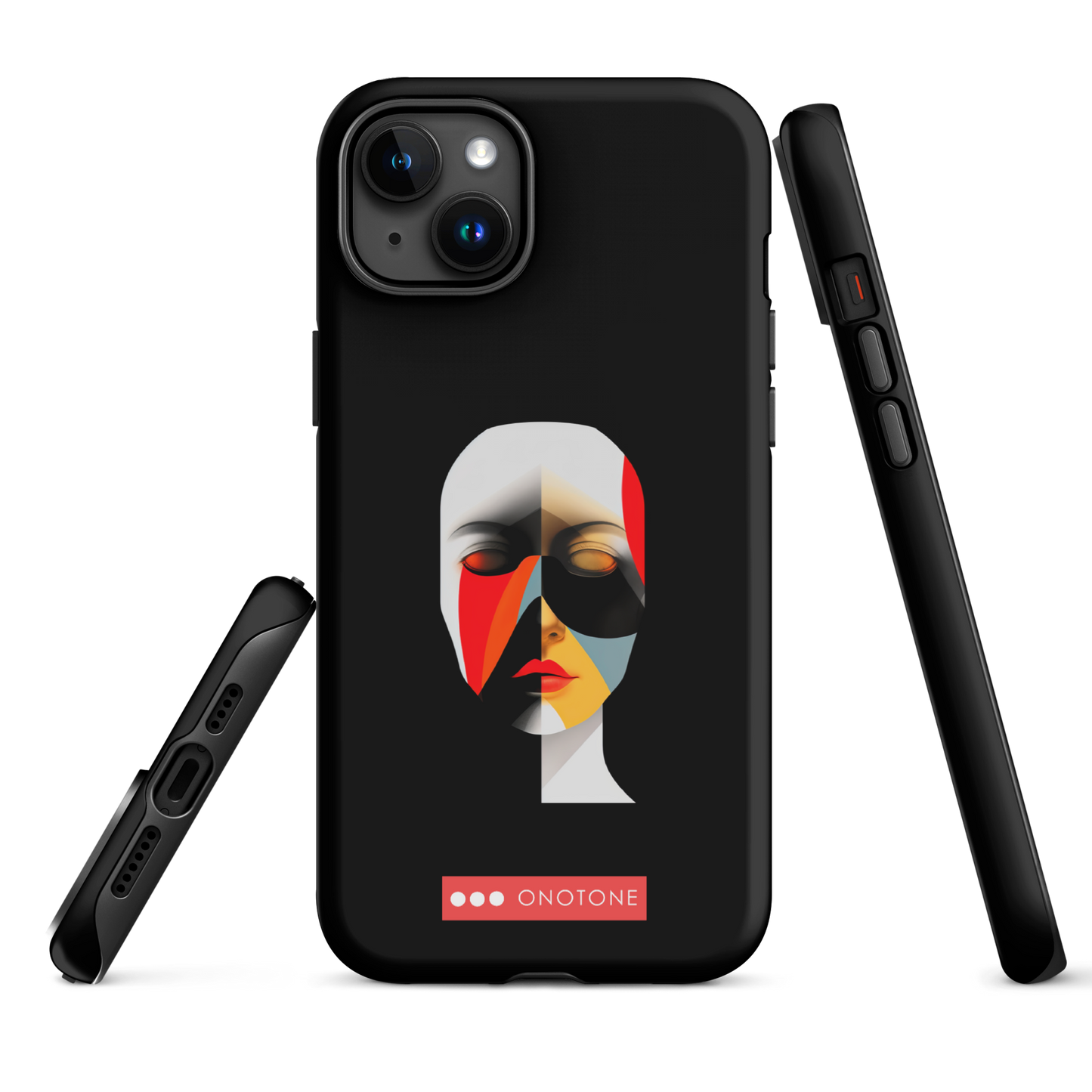 Dual Layer black modern iPhone® Case