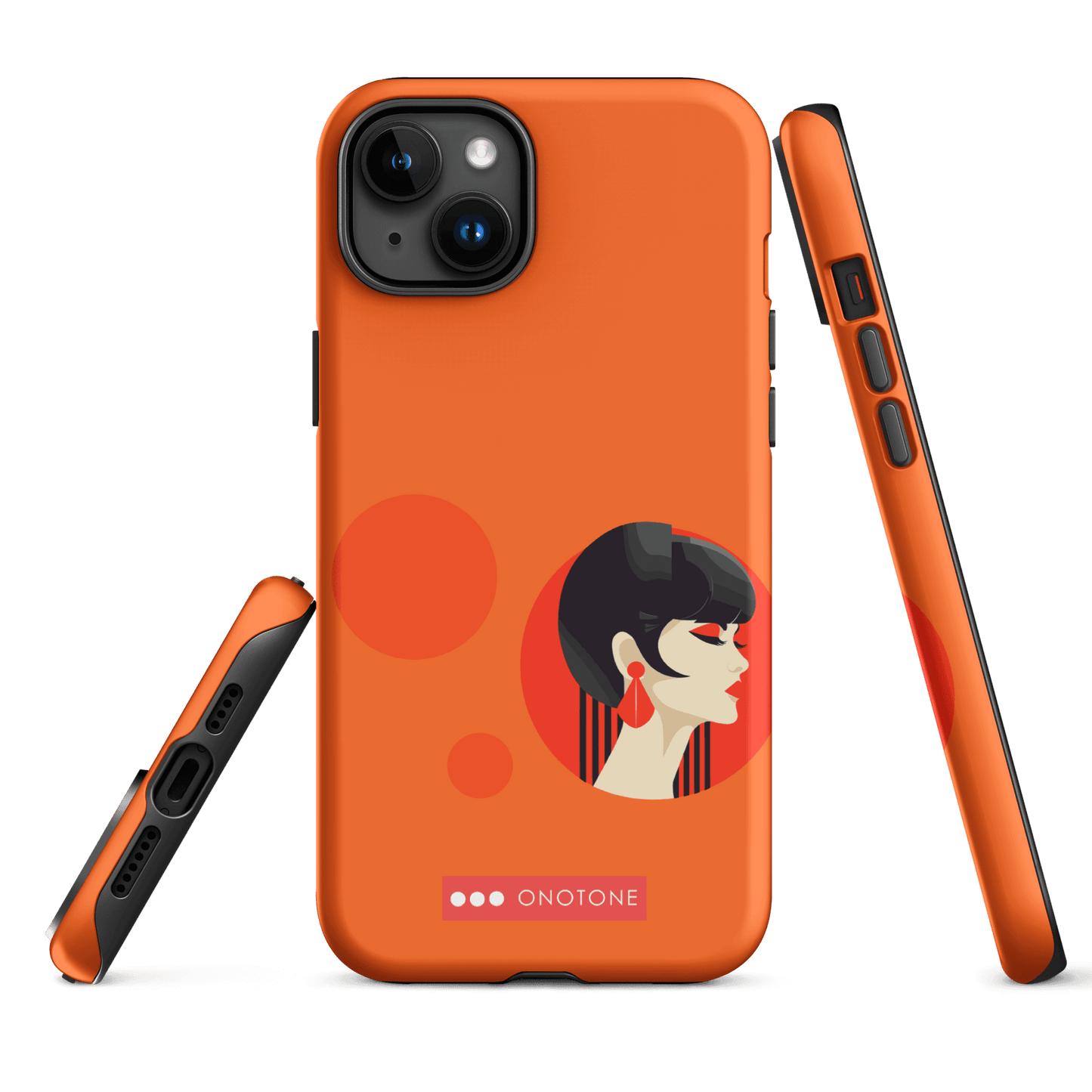 Dual Layer orange modern iPhone® Case ( MD-3801)