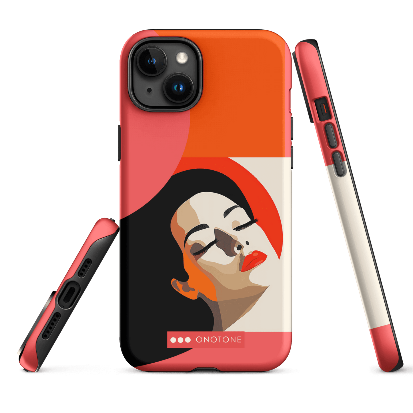 Dual Layer orange modern iPhone® Case ( MD-3857)