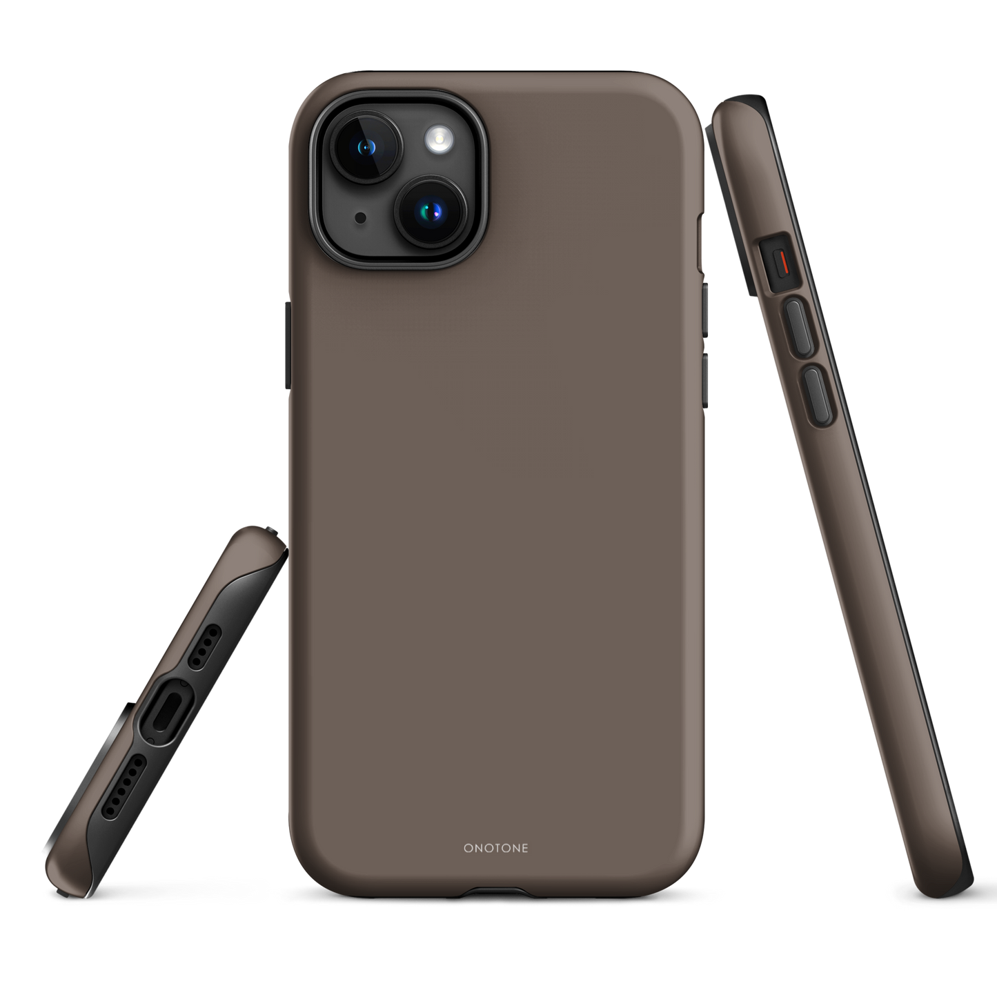 GRAY MINIMALIST IPHONE® CASE - PANTONE® CHOCOLATE CHIP