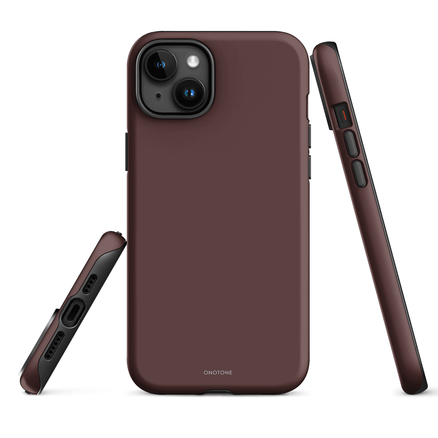 GRAY MINIMALIST IPHONE® CASE - PANTONE® BITTER CHOCOLATE