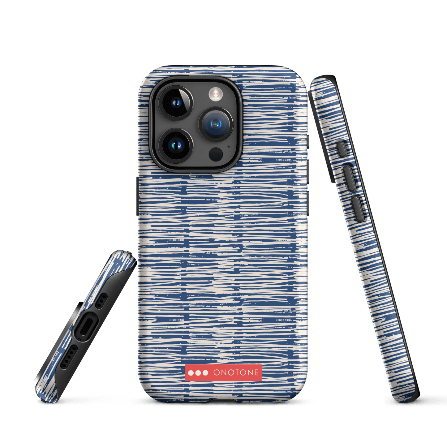 Japanese design indigo iPhone® Case with blue patterns (IND-032)