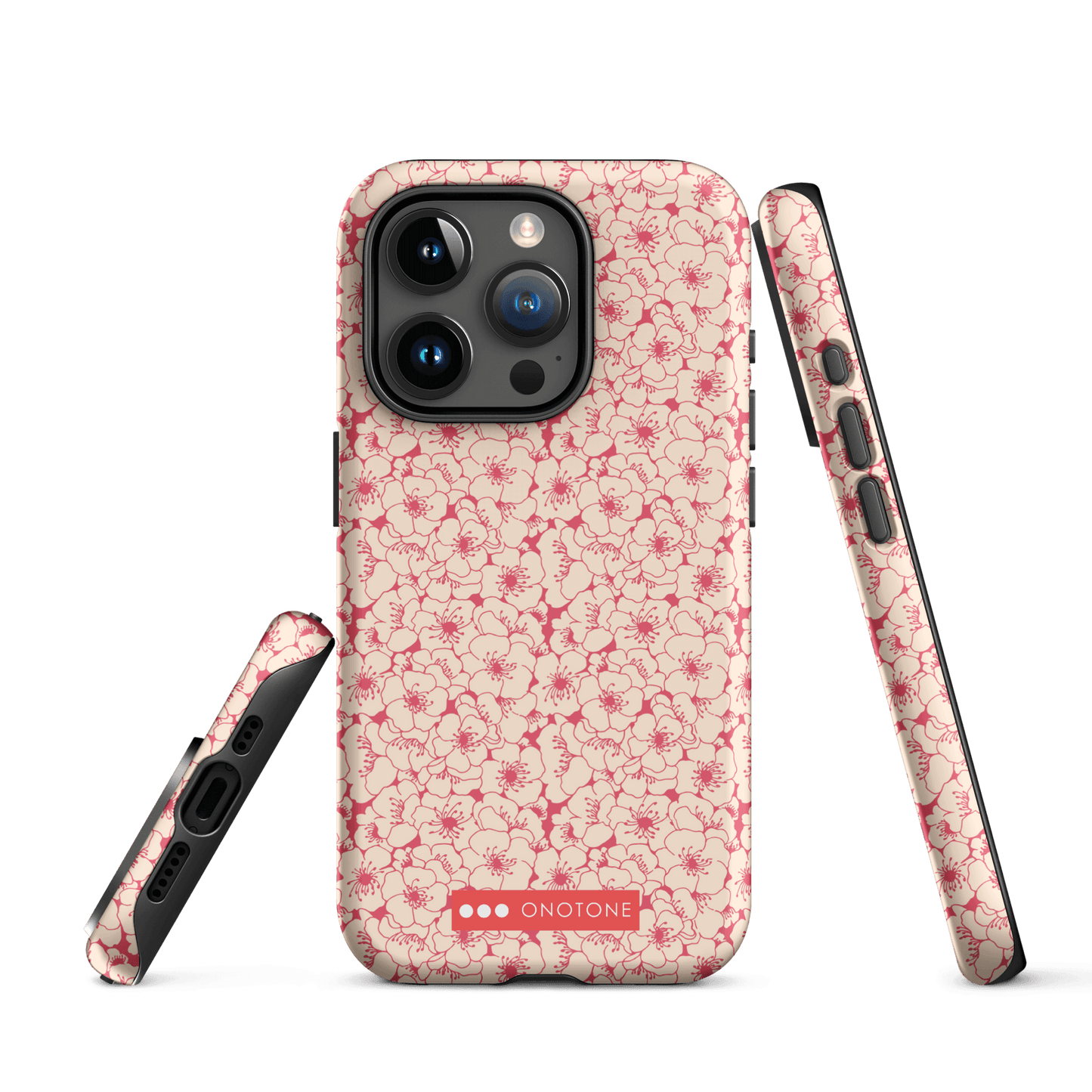 Japanese design indigo iPhone® Case with sakura patterns (IND-012)