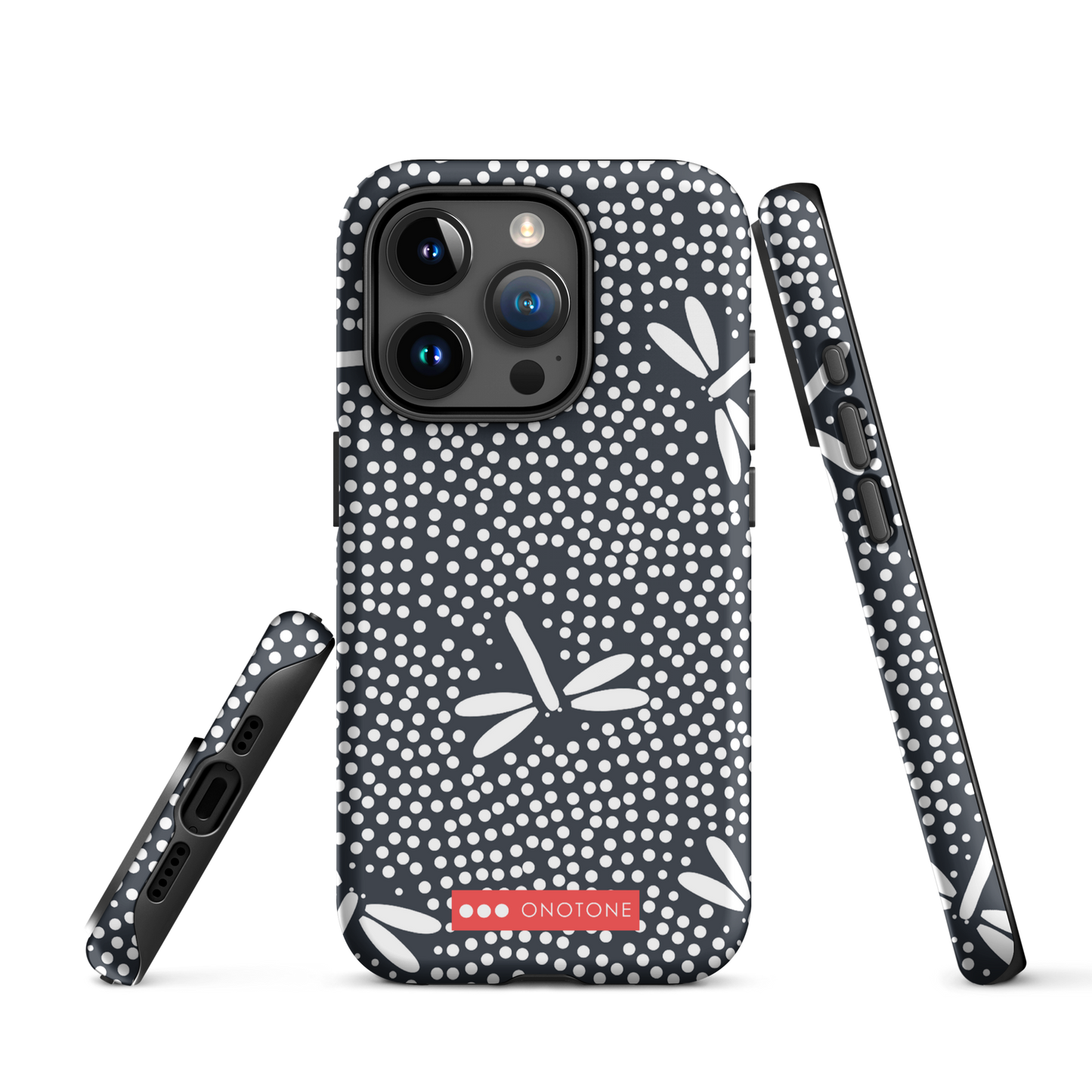 Japanese design indigo iPhone® Case with firefly patterns